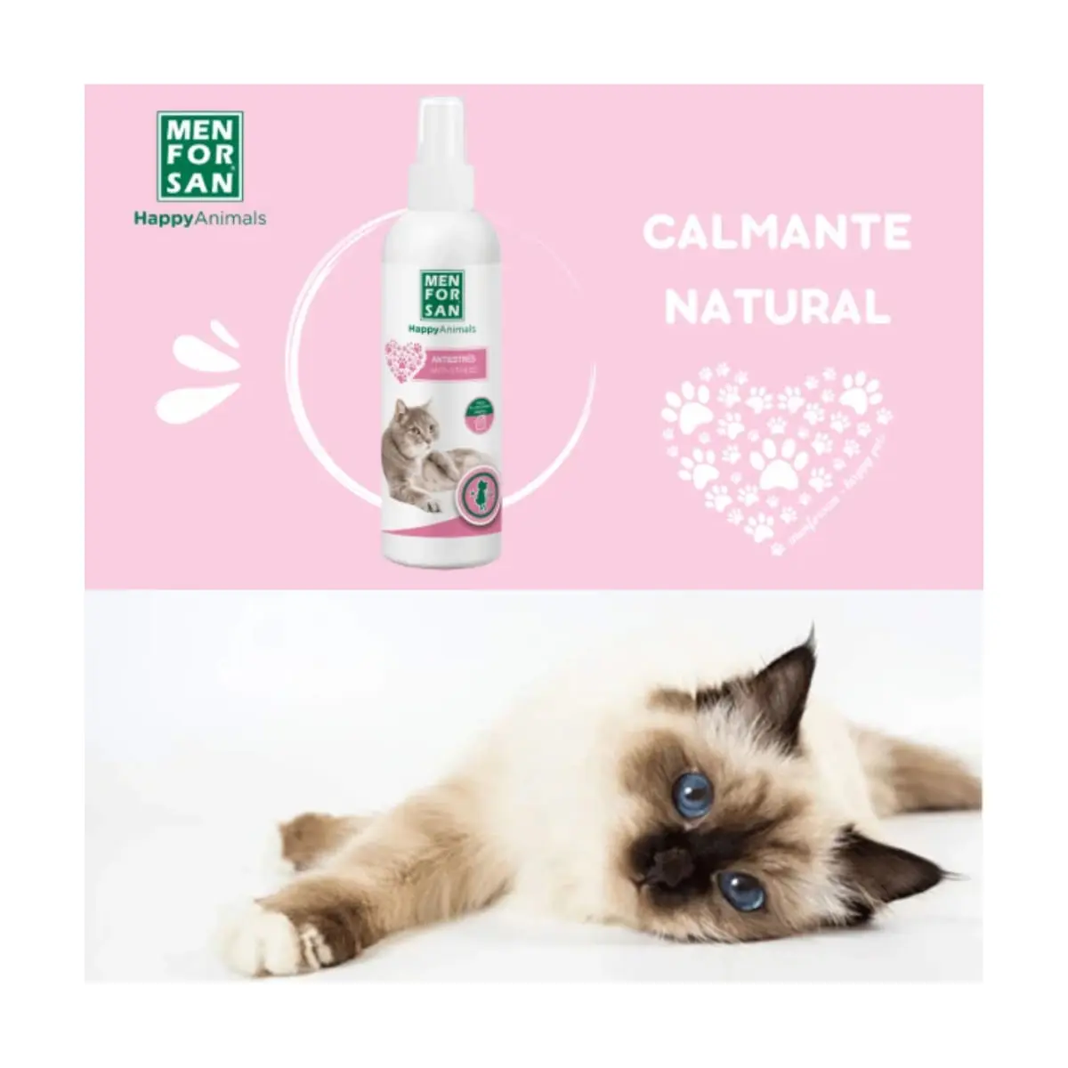 MENFORSAN Anti- Stress Cat Ambiental, supliment sistem nervos & calmante pisici, spray MENFORSAN Anti- Stress Cat Ambiental, supliment sistem nervos & calmante pisici, flacon, 125ml spray - Image 5