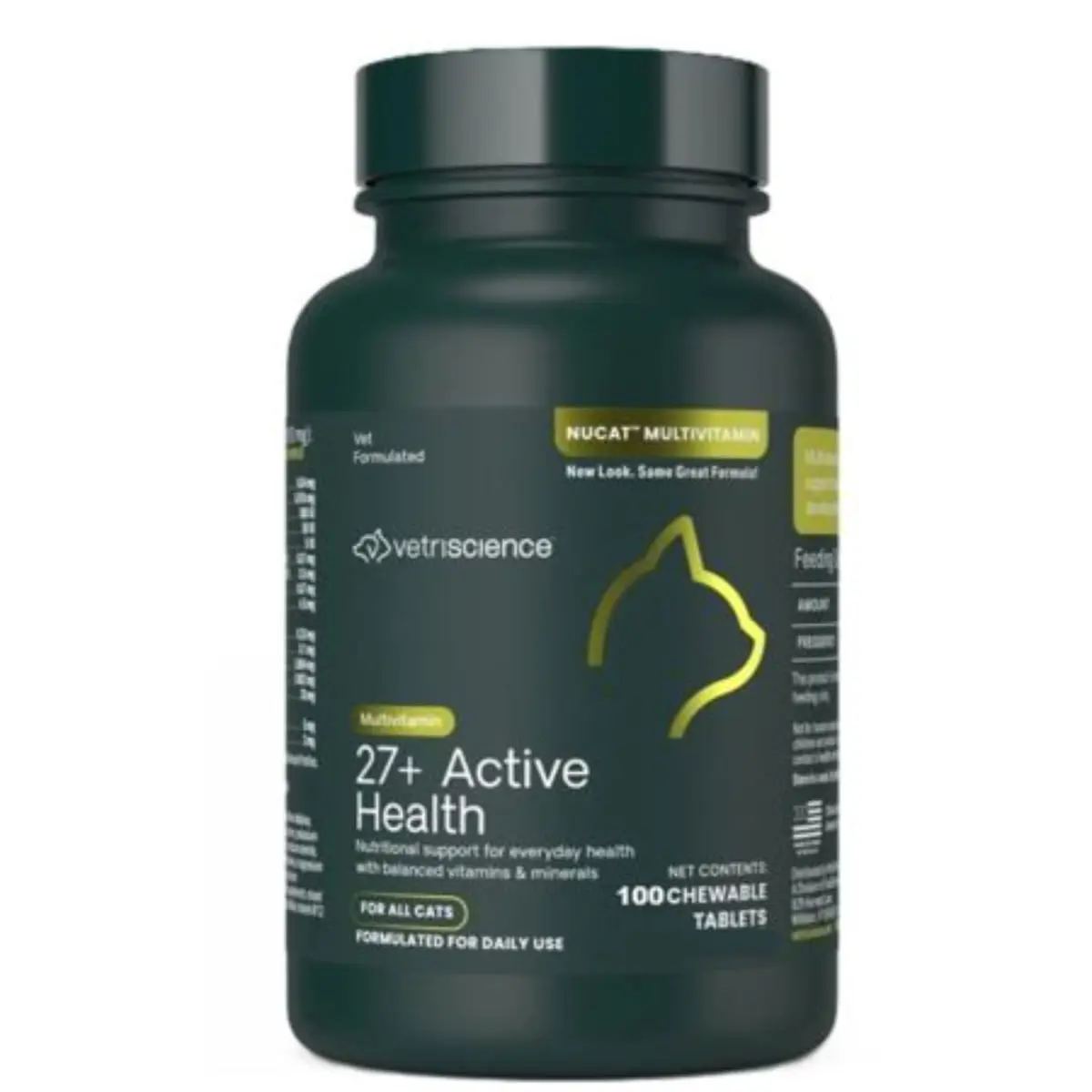 VETRISCIENCE 27+ Active Health, multivitamine pisici, comprimate masticabile VETRISCIENCE 27+ Active Health, multivitamine pisici, flacon, 100 comprimate masticabile - Image 3