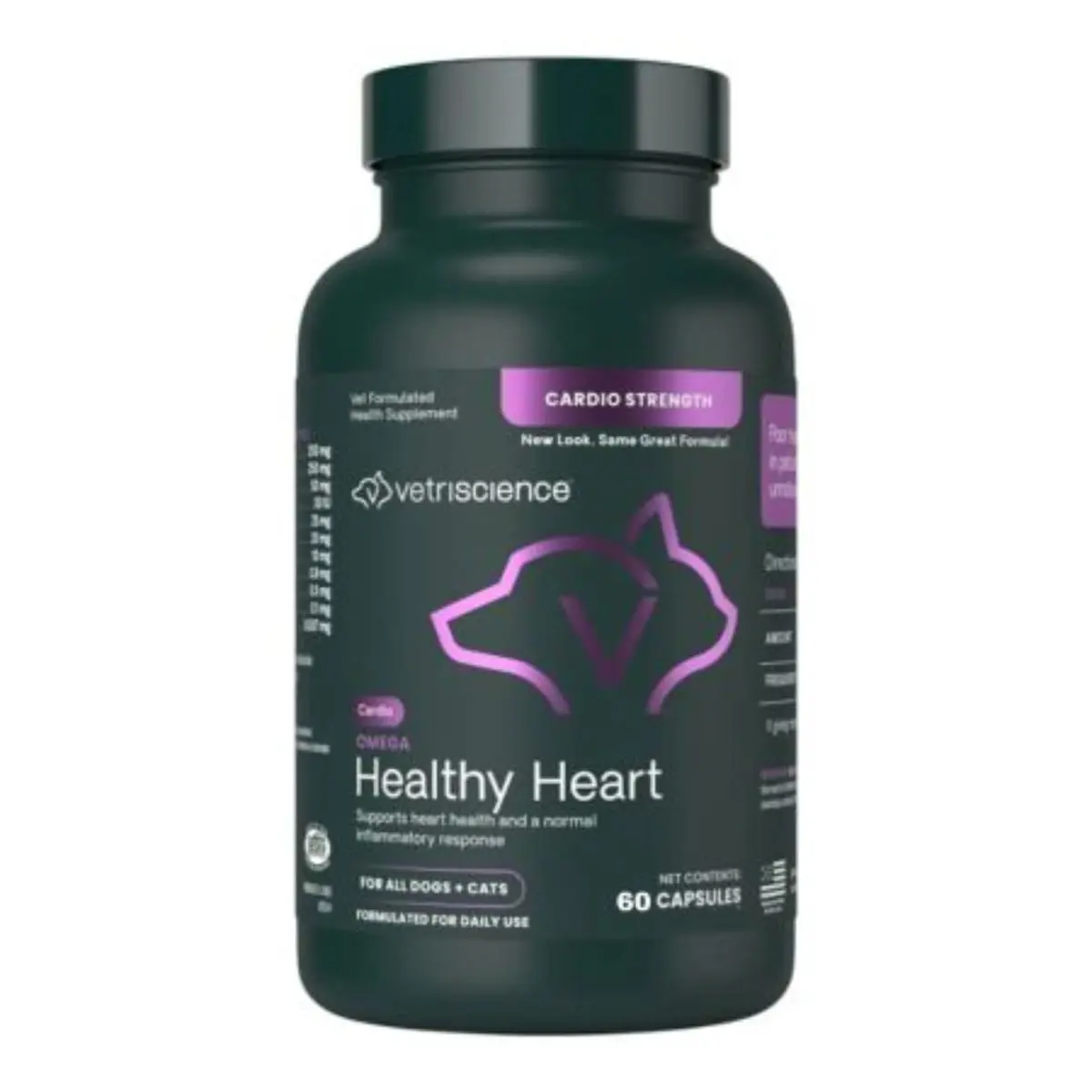 VETRISCIENCE Omega Healthy Heart, supliment sistem cardio-vascular caini, capsule VETRISCIENCE Omega Healthy Heart, XS-XL, supliment sistem cardio-vascular caini, flacon, 60 capsule - Image 3