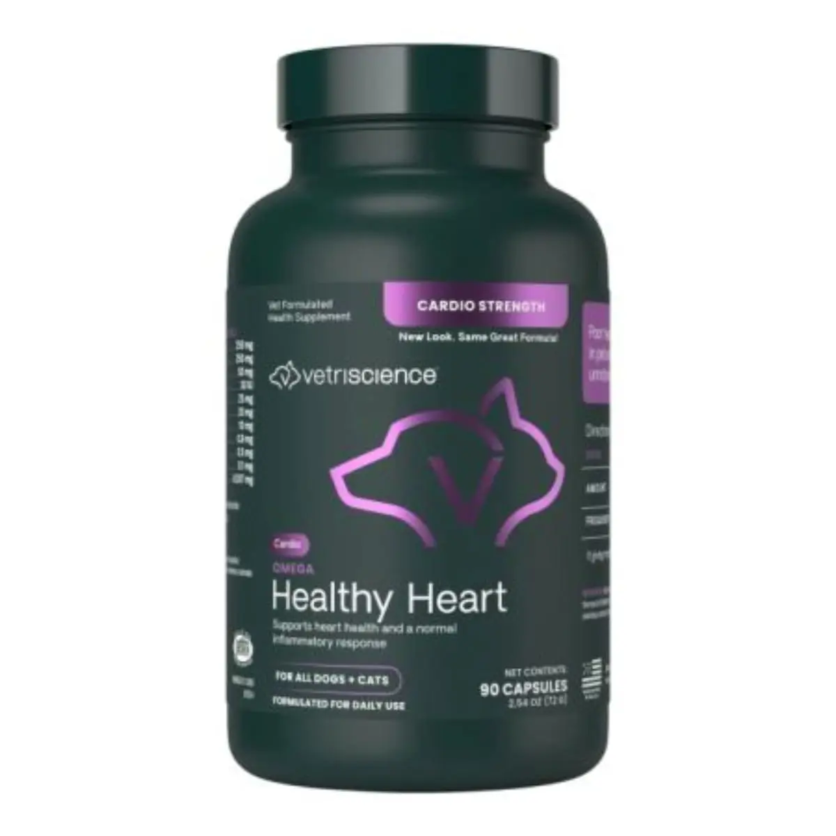 VETRISCIENCE Omega Healthy Heart, supliment sistem cardio-vascular caini, capsule VETRISCIENCE Omega Healthy Heart, XS-XL, supliment sistem cardio-vascular caini, flacon, 90 capsule - Image 3
