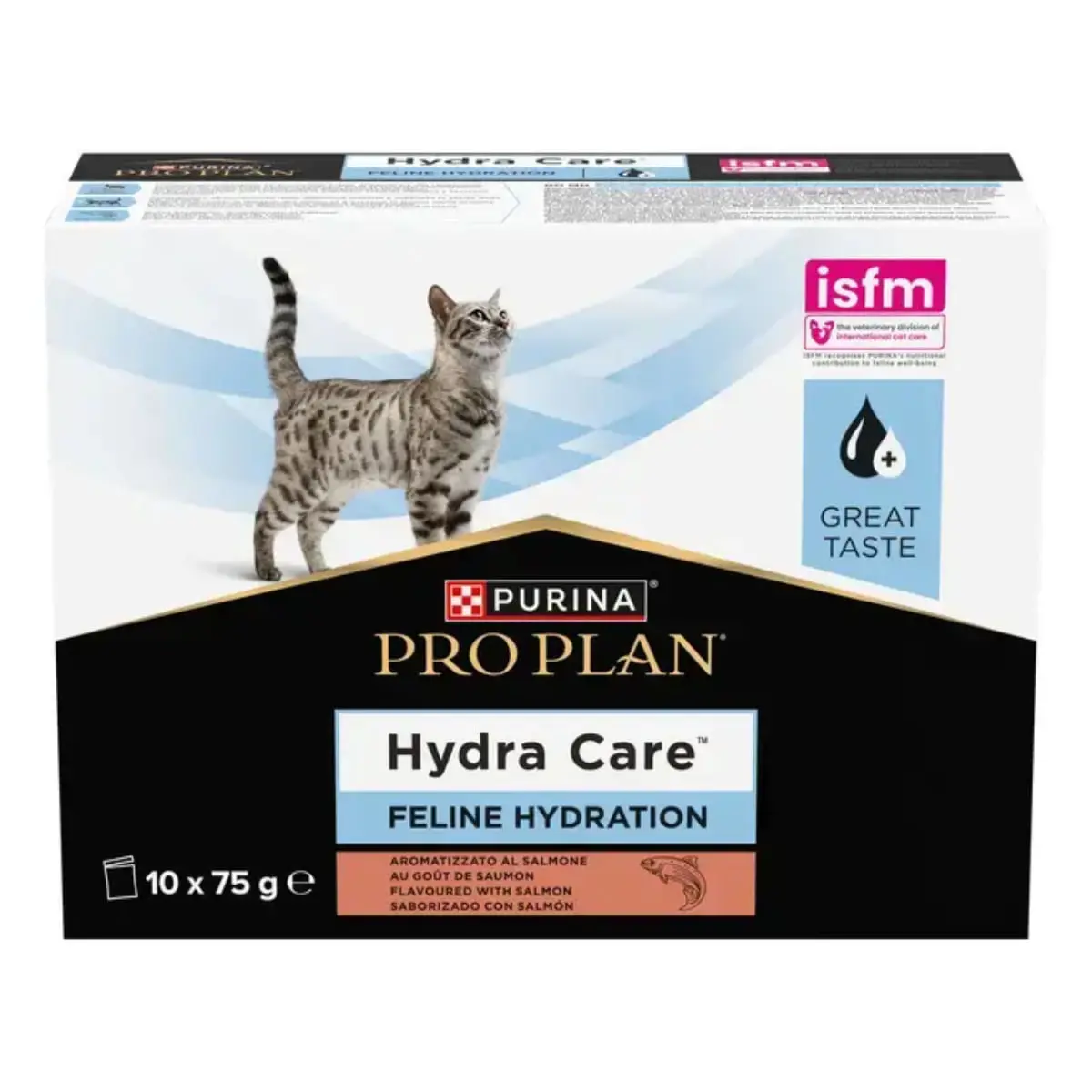 PURINA Pro Plan Hydra Care, Somon, plic hrana umeda pisici, sistem urinar, (topping), 75g x 10buc