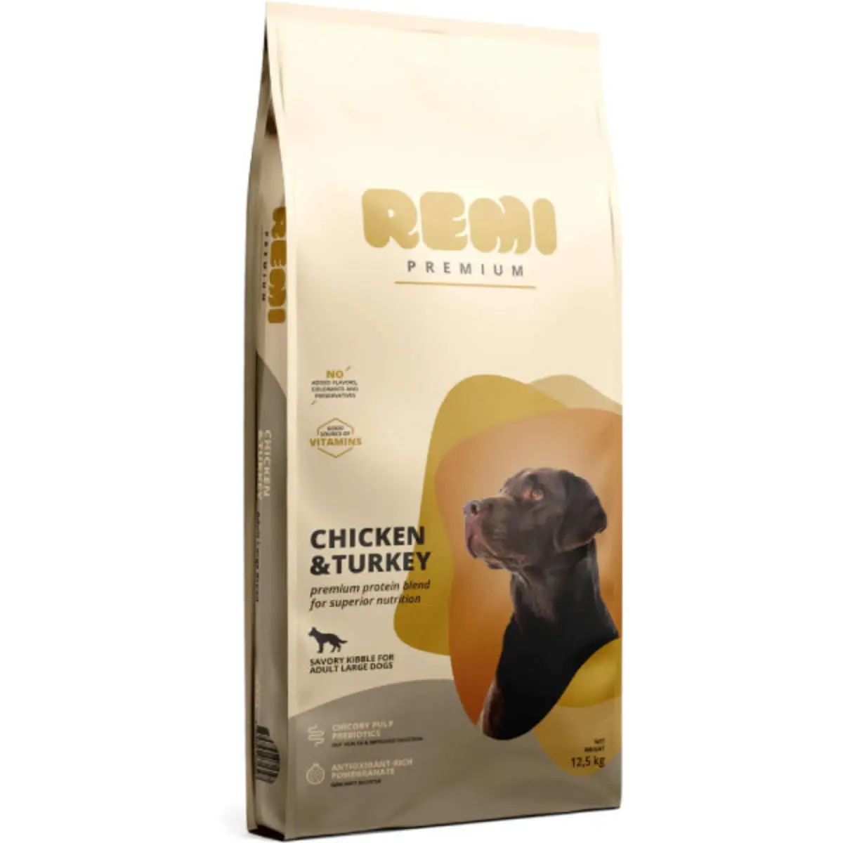 REMI PREMIUM Dog Large, L-XL, Pui si Curcan, hrana uscata caini, 12.5kg