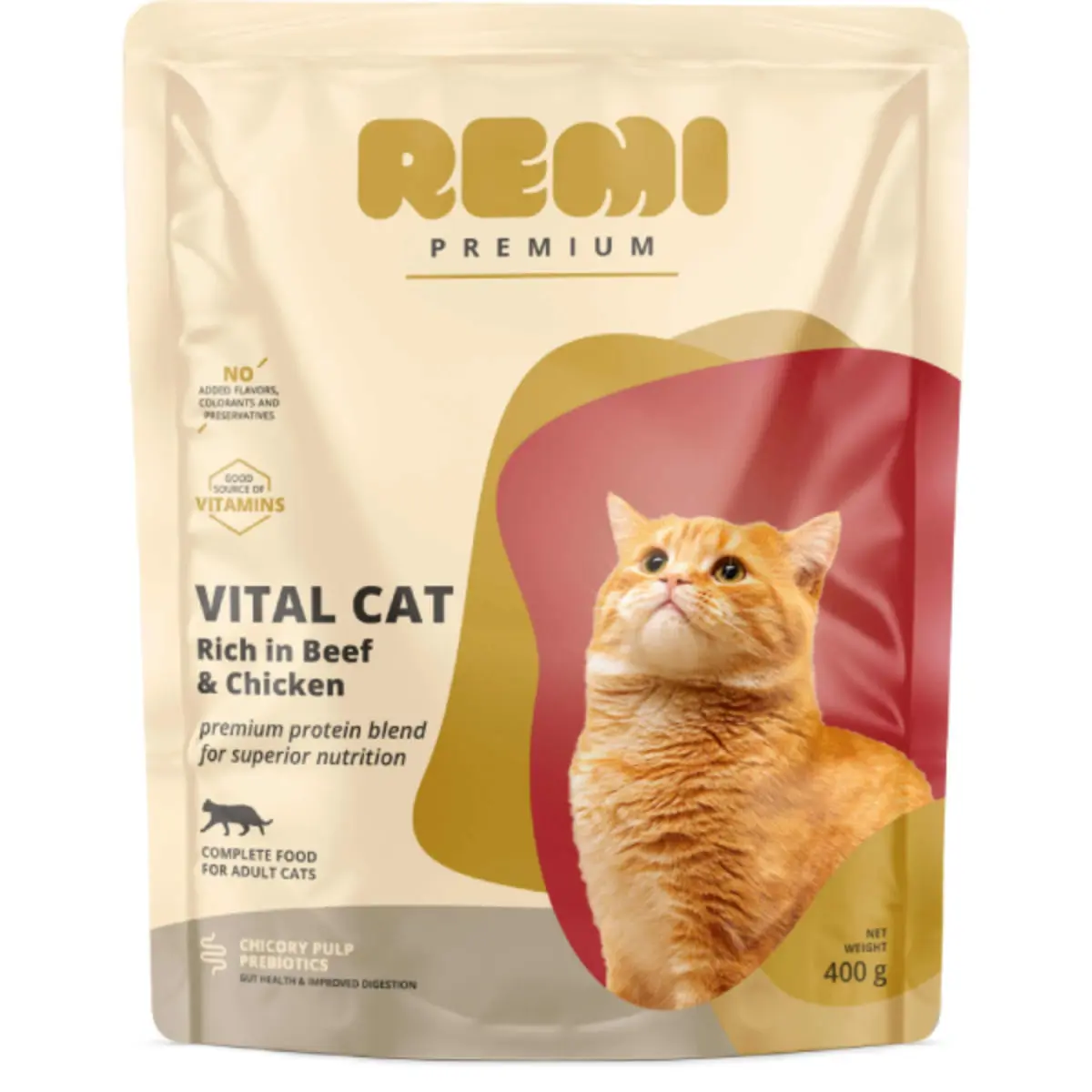 REMI PREMIUM Vital, Vita si Pui, hrana uscata pisici, 400g - Image 2