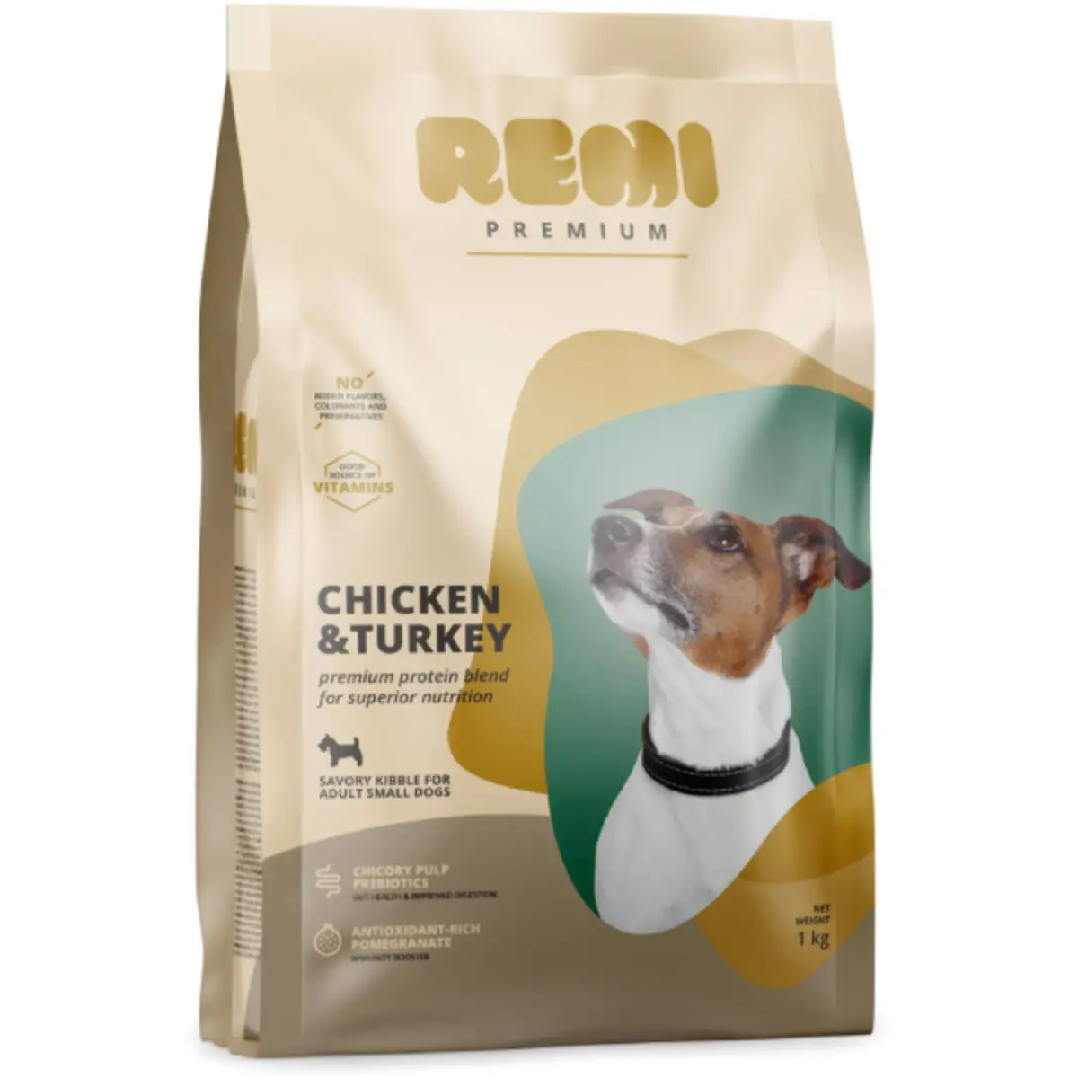 REMI PREMIUM Dog Small, XS-S, Pui si Curcan, hrana uscata caini, 1kg - Image 2