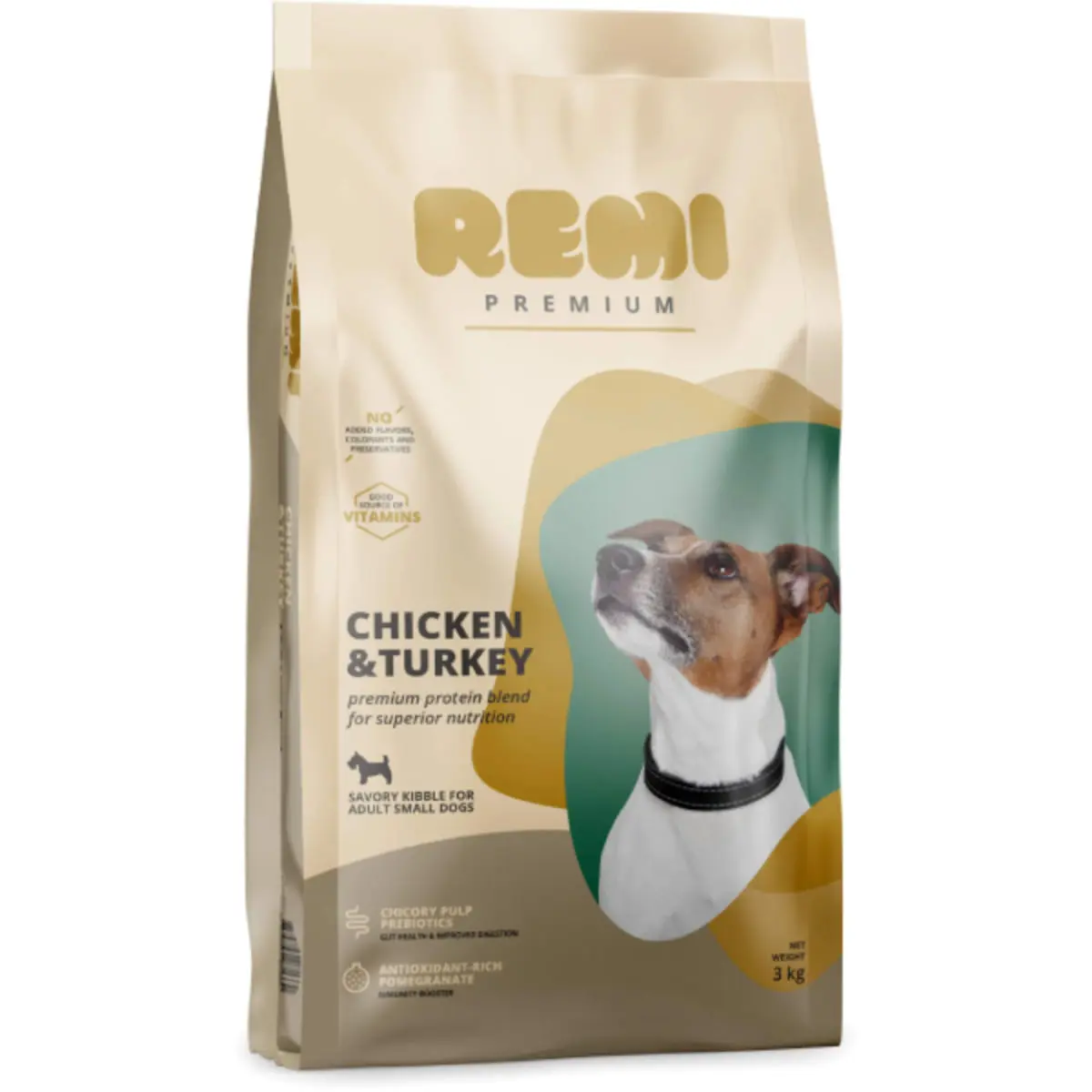 REMI PREMIUM Dog Small, XS-S, Pui si Curcan, hrana uscata caini, 3kg