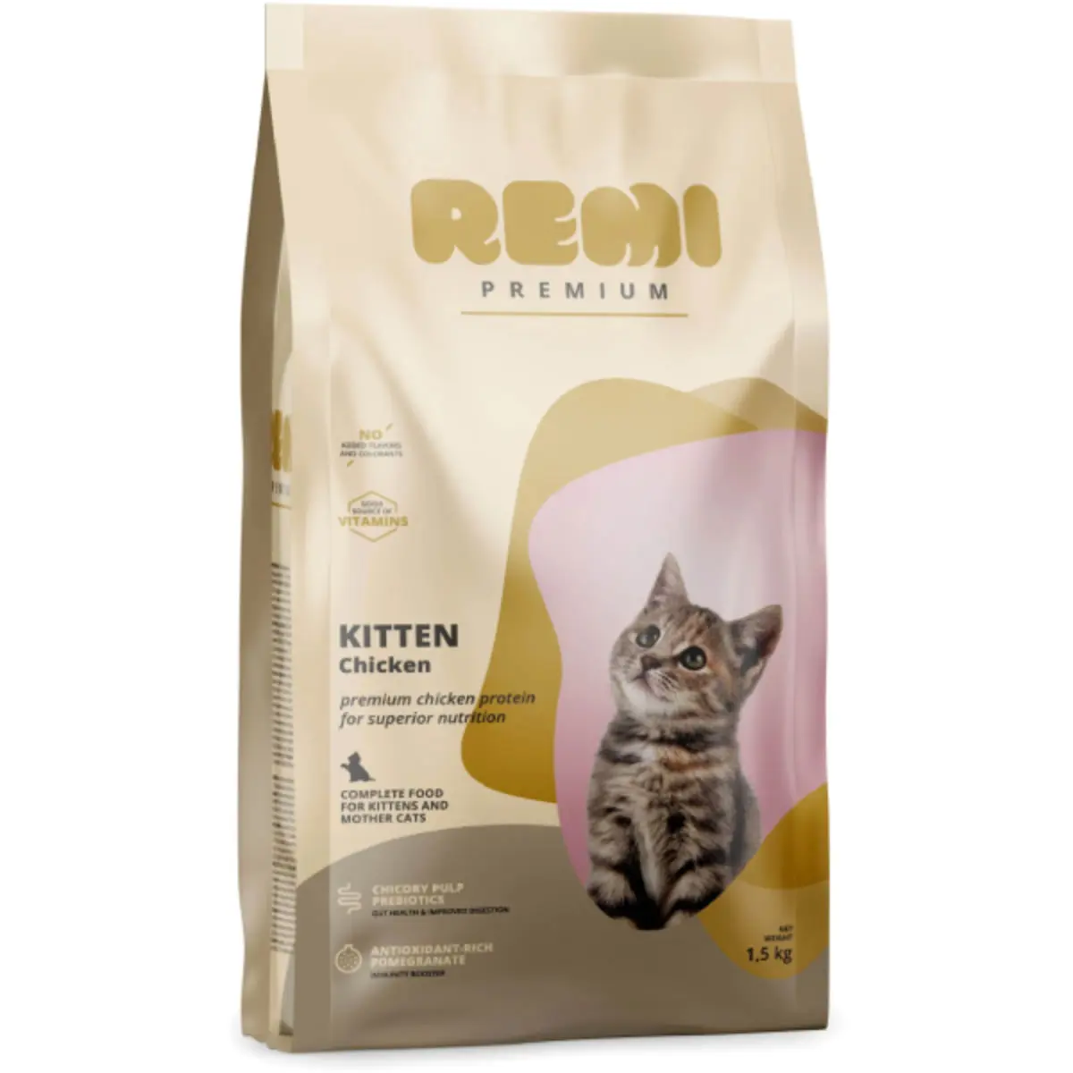 REMI PREMIUM Kitten, Pui, hrana uscata pisici junior, 1.5kg - Image 2