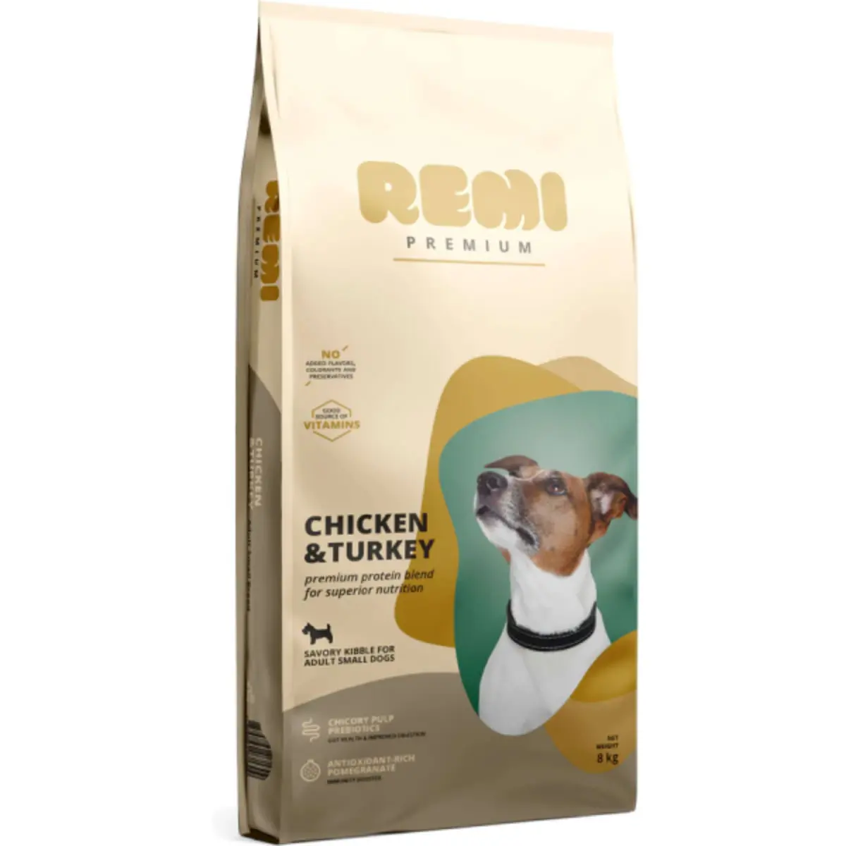 REMI PREMIUM Dog Small, XS-S, Pui si Curcan, hrana uscata caini, 8kg