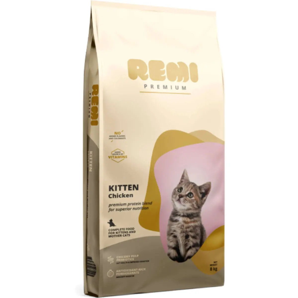 REMI PREMIUM Kitten, Pui, hrana uscata pisici junior, 8kg - Image 2