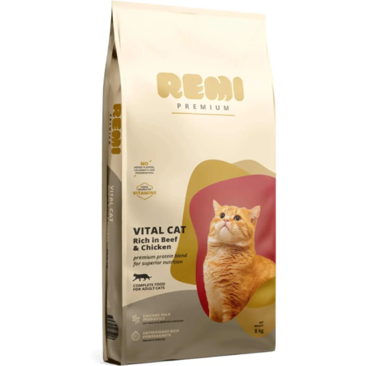 REMI PREMIUM Vital, Vita si Pui, hrana uscata pisici, 8kg