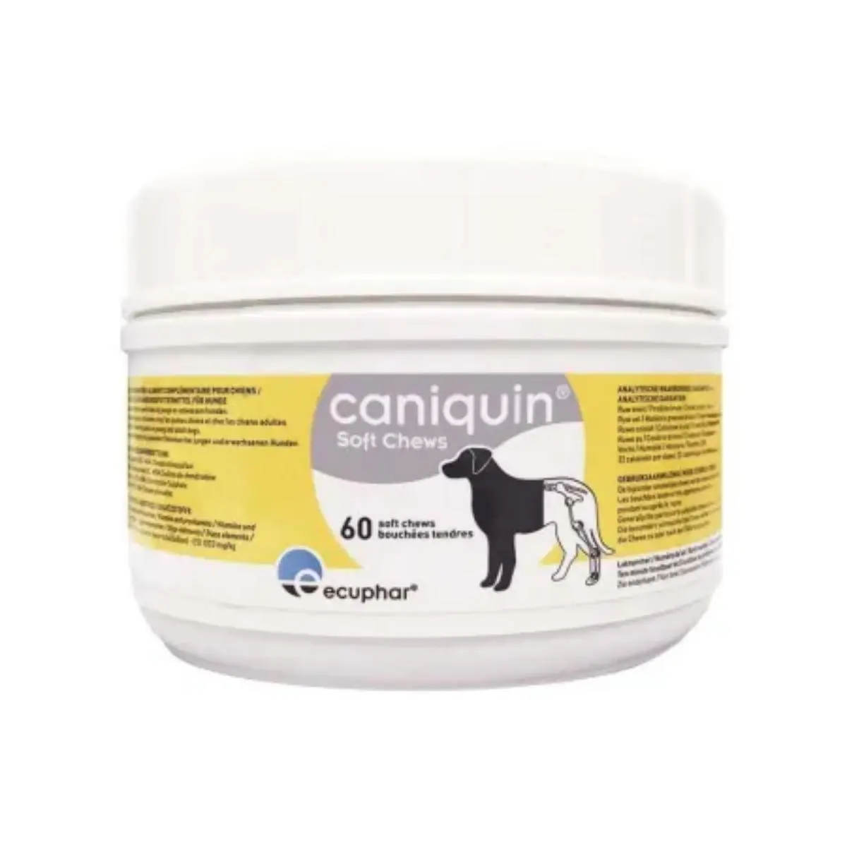 ECUPHAR Caniquin, supliment sistem articular, sistem osos caini, comprimate masticabile ECUPHAR Caniquin, XS-XL, supliment sistem articular, sistem osos caini, flacon, 60 comprimate masticabile