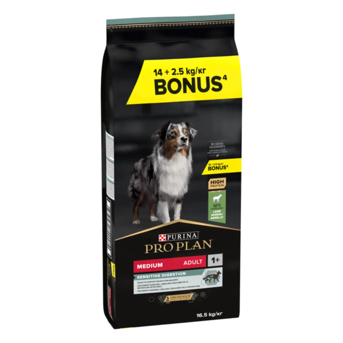 PURINA Pro Plan Sensitive Digestion Adult M, Miel, hrana uscata caini, sensibilitati digestive, 14+2.5kg GRATUIT - Image 2