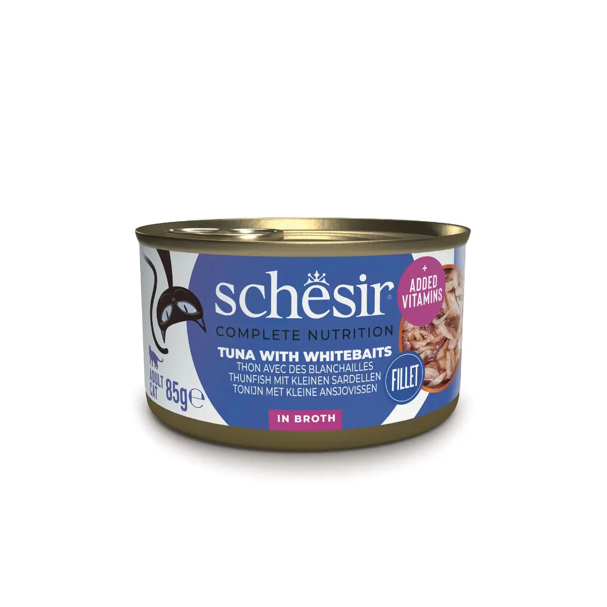 SCHESIR Complete Nutrition, Ton si Ansoa, conserva hrana umeda pisici, (in supa), 85g - Image 2