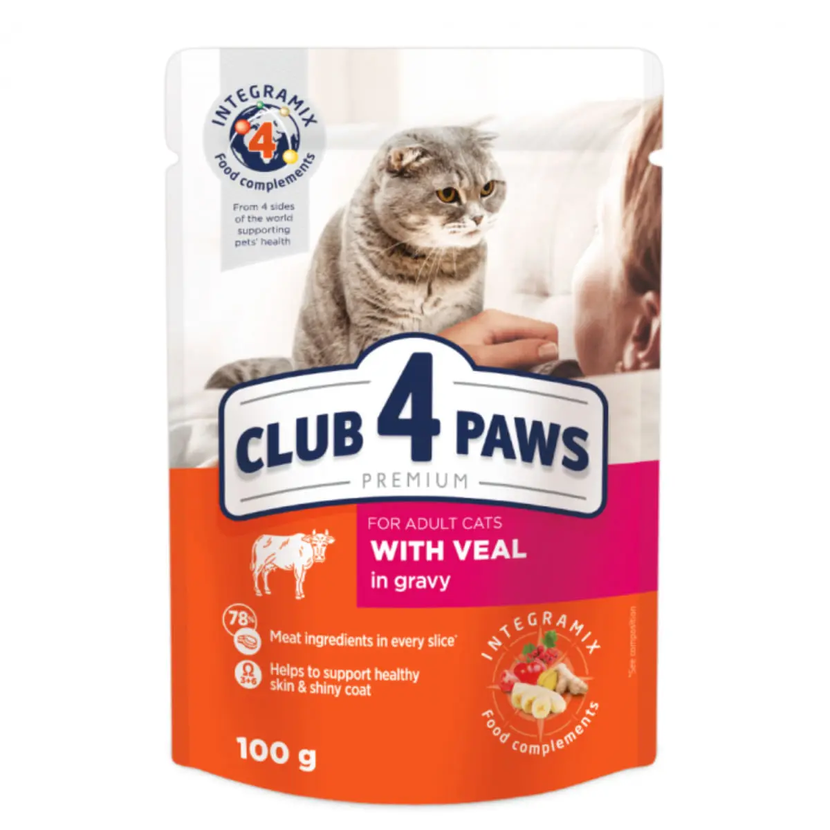 CLUB 4 PAWS, Vita, plic hrana umeda pisici, (in sos), 85g - Image 2