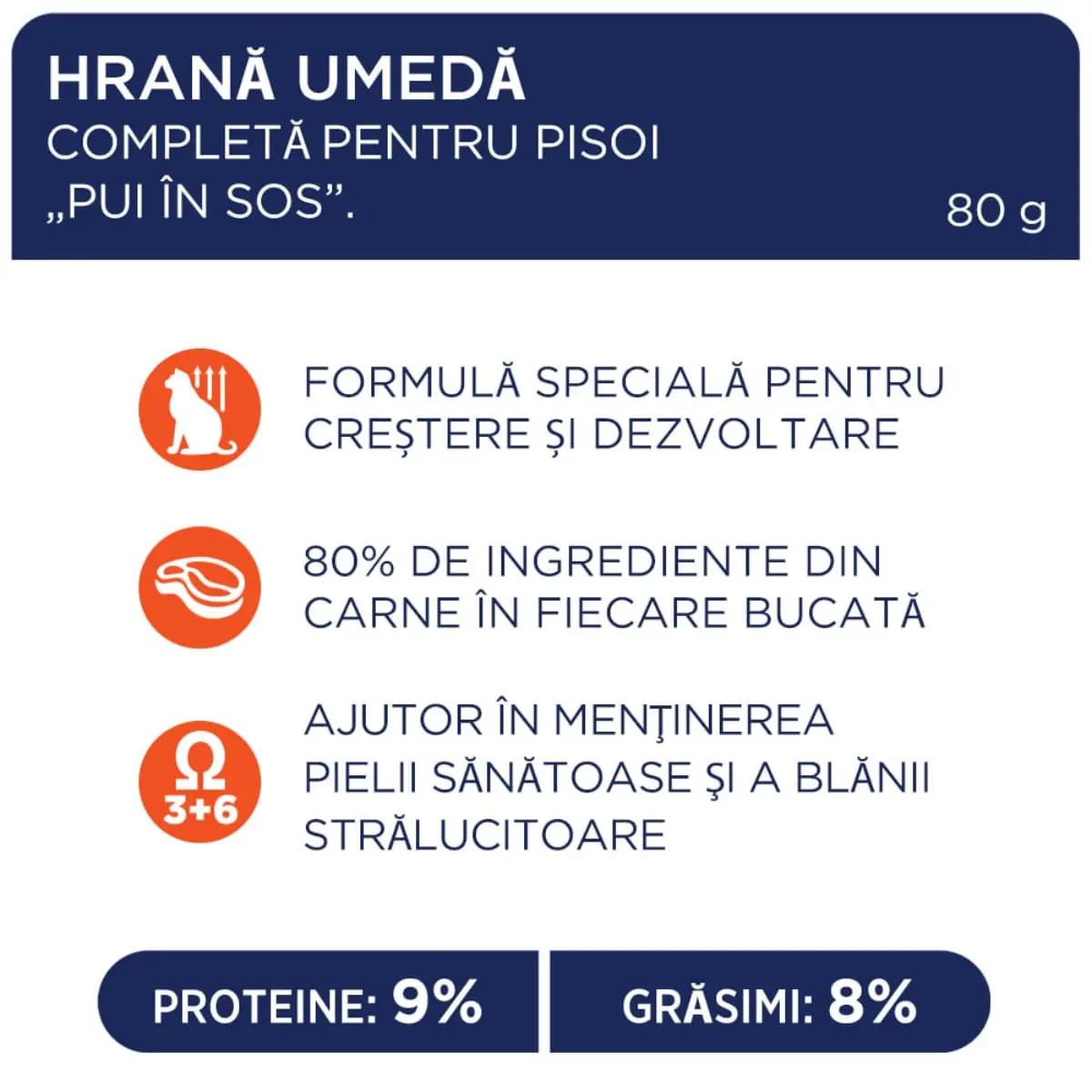CLUB 4 PAWS, Pui, plic hrana umeda pisici, (in sos), bax, 85g x 24buc - Image 3