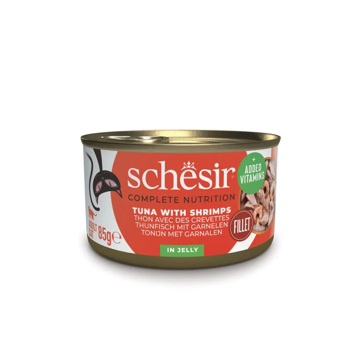 SCHESIR Complete Nutrition, Ton si Creveti, conserva hrana umeda pisici, (in aspic), 85g