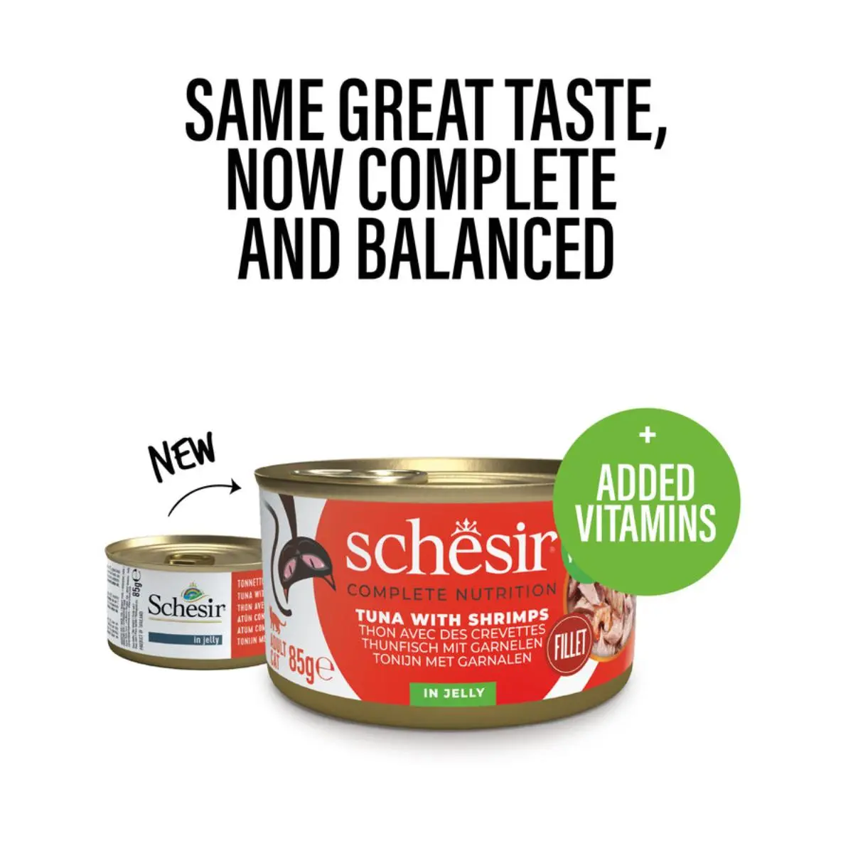 SCHESIR Complete Nutrition, Ton si Creveti, conserva hrana umeda pisici, (in aspic), 85g - Image 4