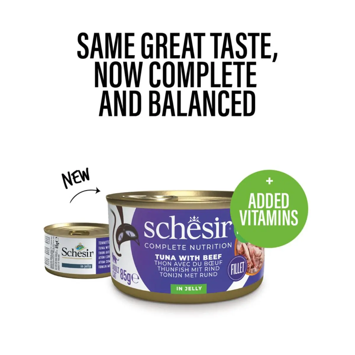 SCHESIR Complete Nutrition, Ton si Vita, conserva hrana umeda pisici, (in aspic), 85g - Image 4