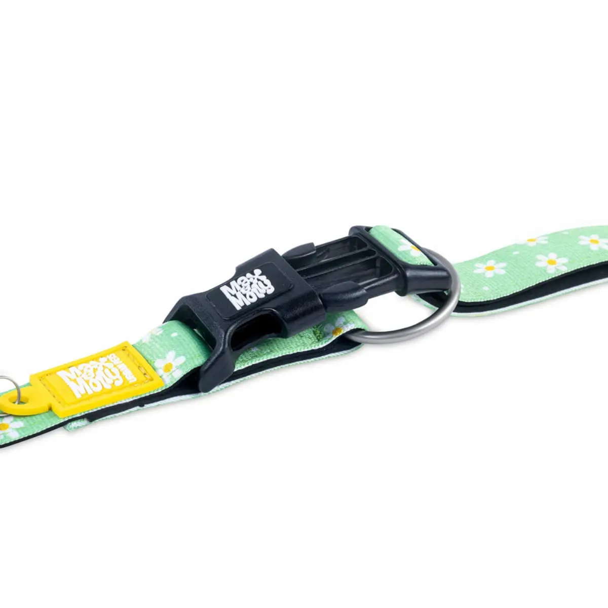 MAX & MOLLY Smart ID Margarite, zgarda caini, ajustabila, poliester, verde, catarama trident, S(28-45  x 1.5cm) - Image 4