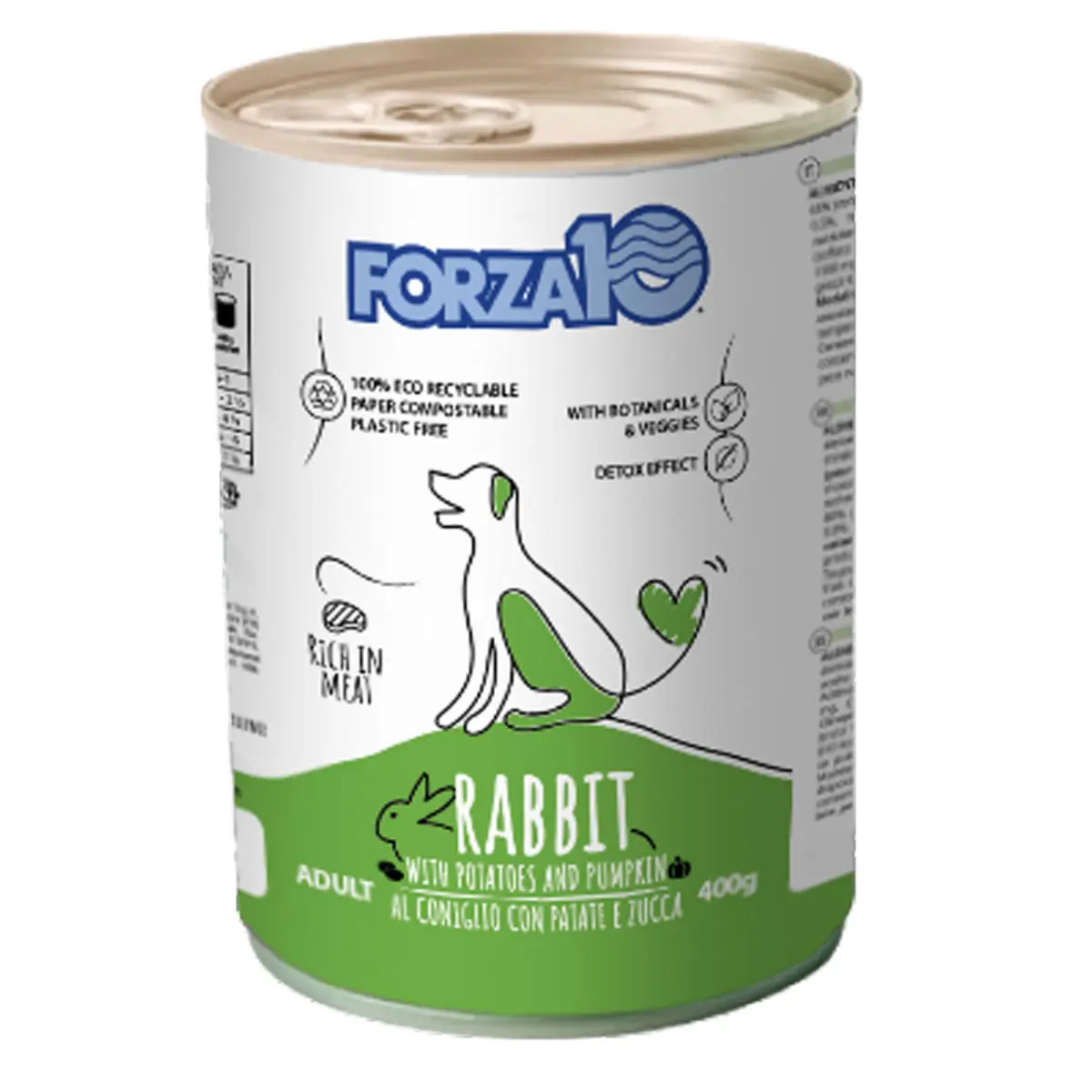 FORZA10 Maintenance, XS-XL, Iepure si dovleac, conserva hrana umeda caini, (pate), 400g - Image 2