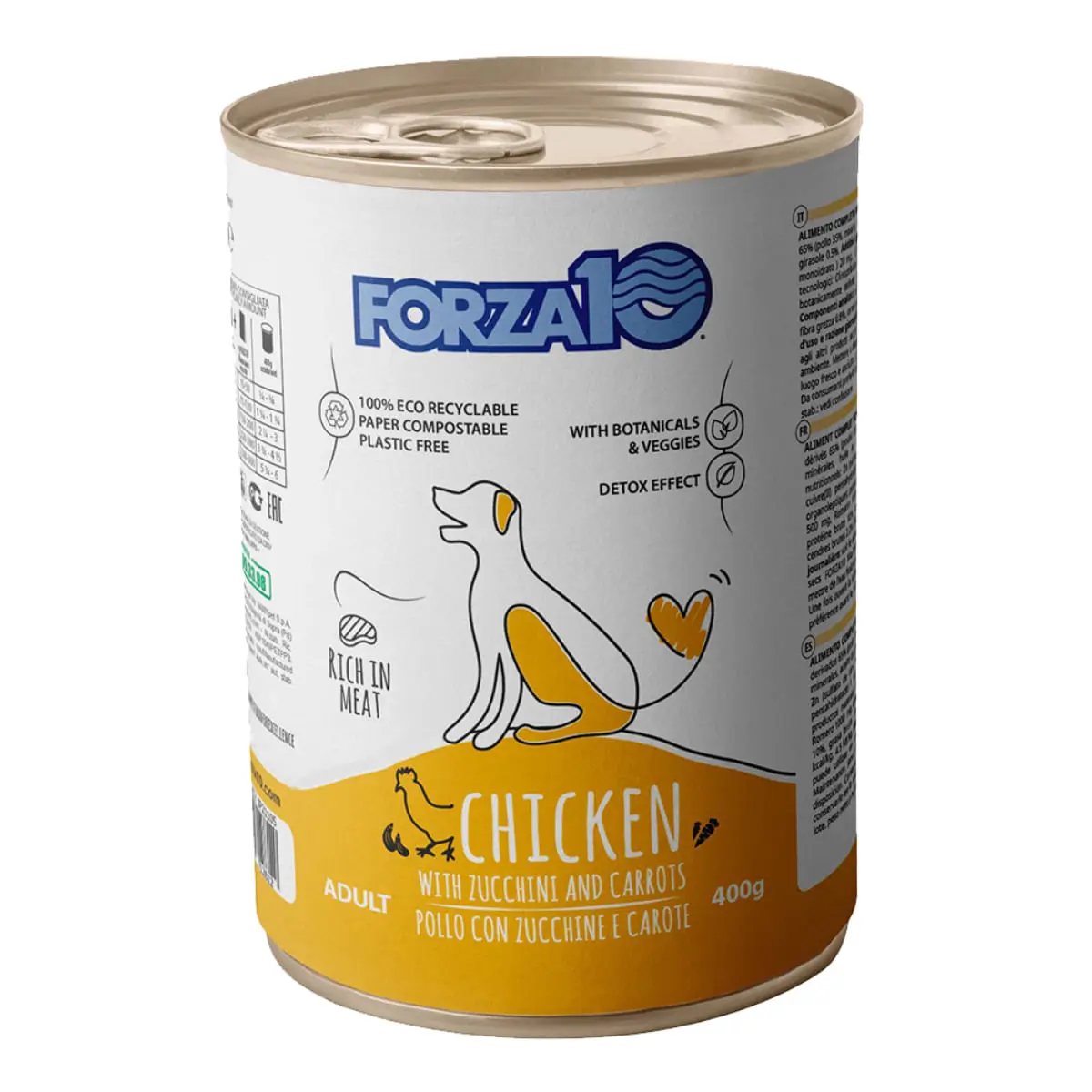 FORZA10 Maintenance, XS-XL, Pui si Zucchini, conserva hrana umeda caini, (pate), 400g