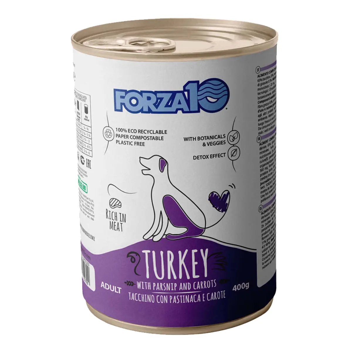FORZA10 Maintenance, XS-XL, Curcan si Morcov, conserva hrana umeda caini, (pate), 400g
