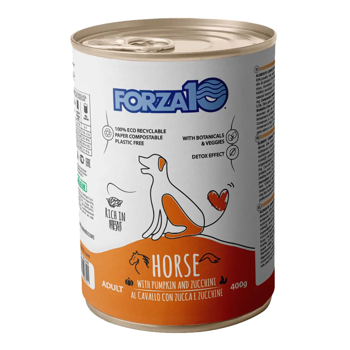 FORZA10 Maintenance XS-XL, Cal si Zucchini, conserva hrana umeda caini, (pate), 400g - Image 2