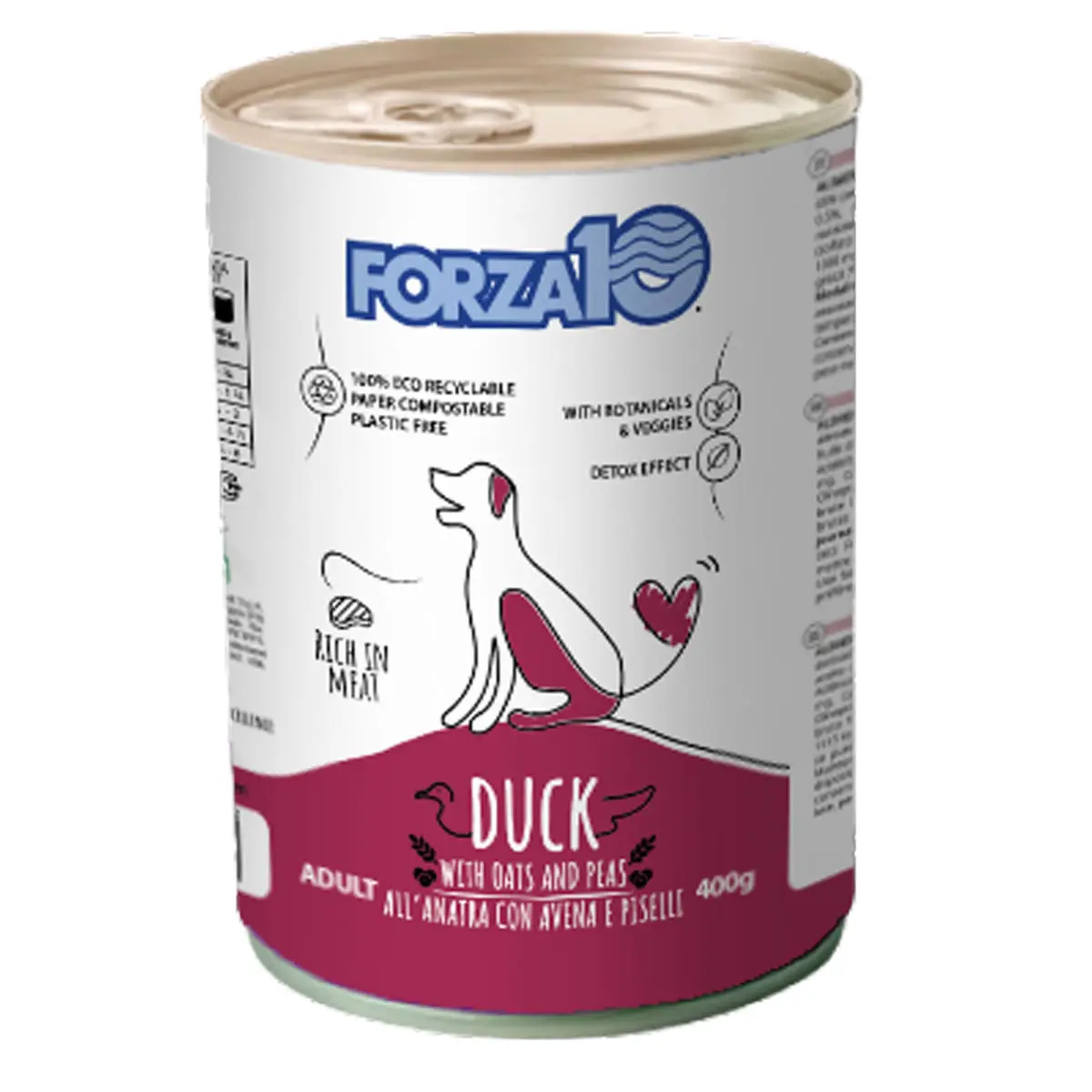 FORZA10 Maintenance, XS-XL, Rata si Mazare, conserva hrana umeda caini, (pate), 400g