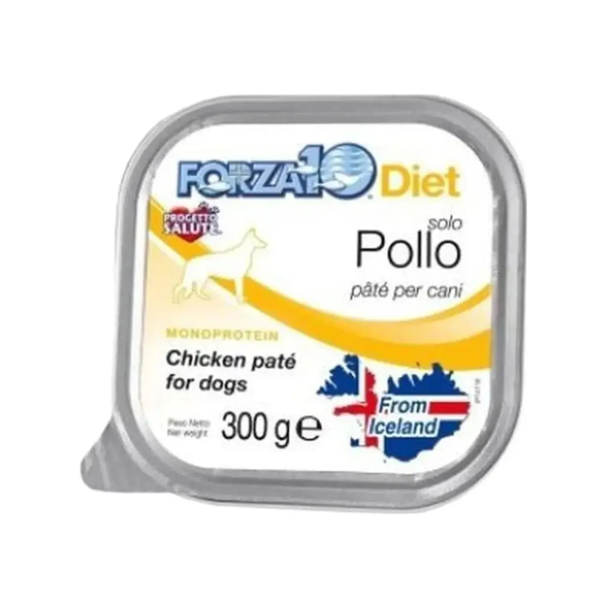 FORZA10 Monodiet Solo, XS-XL, Pui, dieta veterinara, tavita hrana umeda monoproteica caini, alergii, (pate), 300g - Image 2