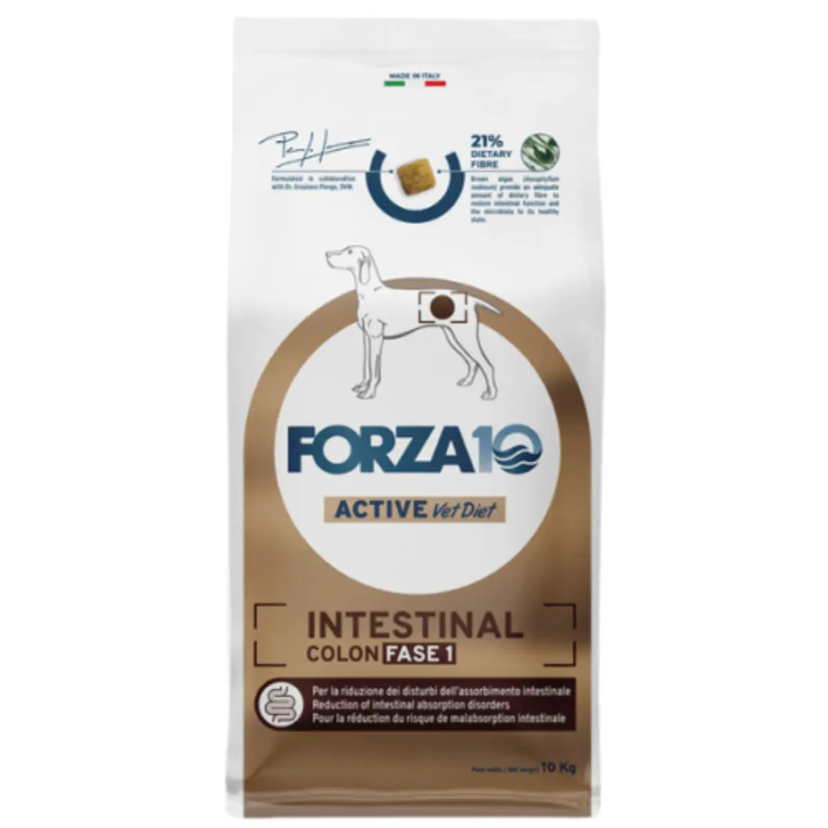 FORZA10 Active VetDiet Intestinal Colon Fase 1, XS-XL, Peste, dieta veterinara, hrana uscata monoproteica caini, sistem digestiv, 10kg - Image 2