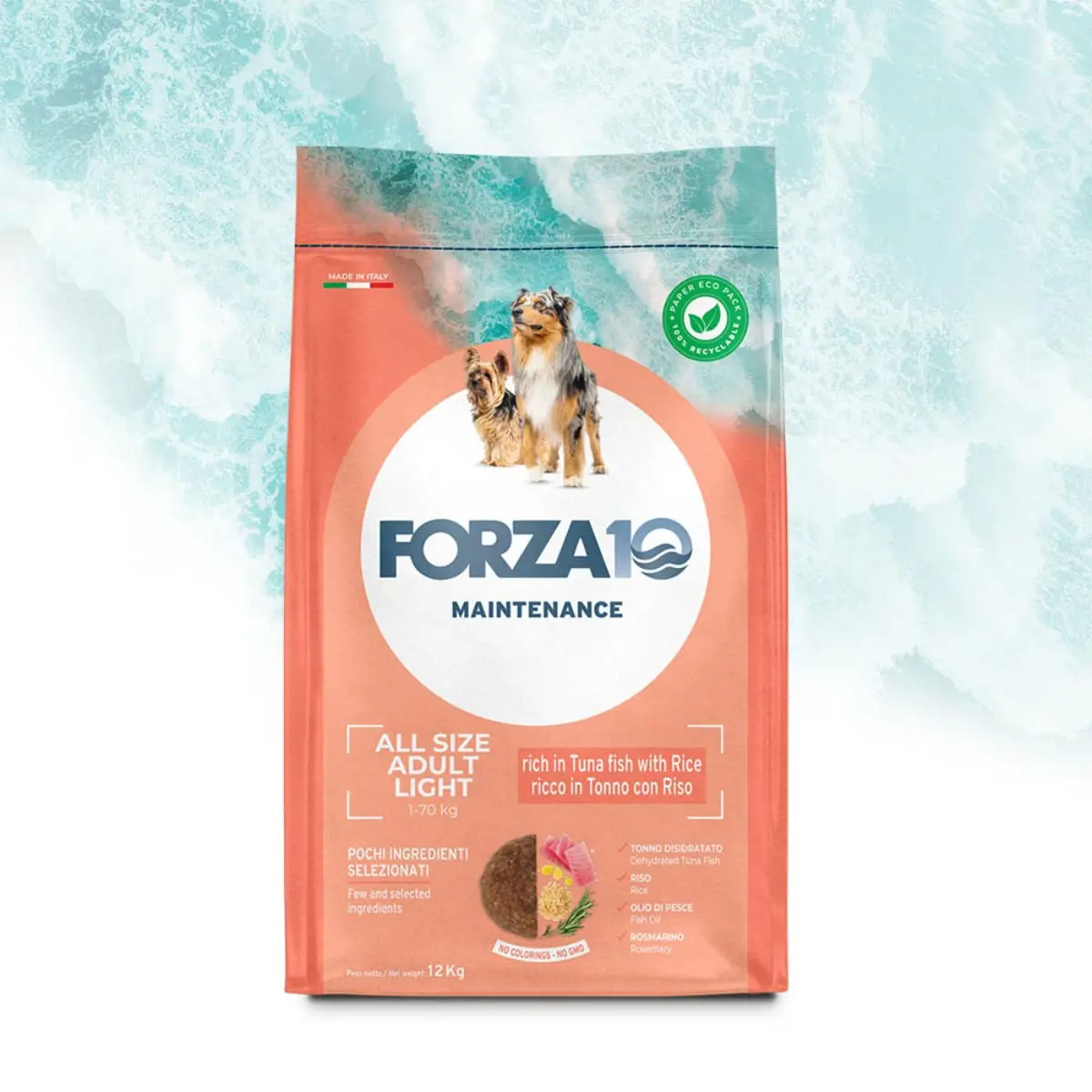 FORZA10 Maintenance Light XS-XL, Ton si Orez, hrana uscata caini, obezitate, 12kg - Image 2