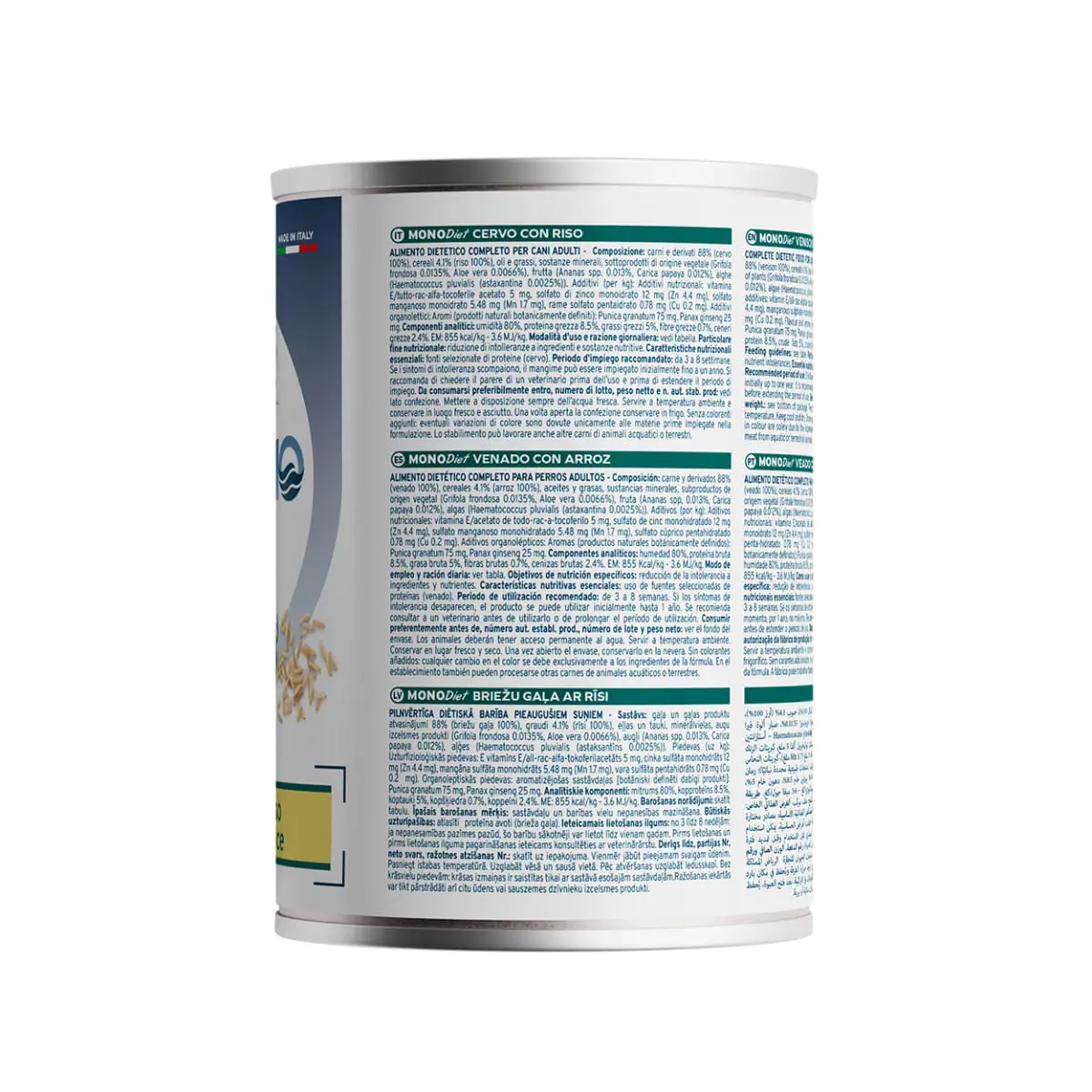 FORZA10 Monodiet, XS-XL, Caprioara si Orez, dieta veterinara, conserva hrana umeda monoproteica caini, alergii, (pate), 400g - Image 3