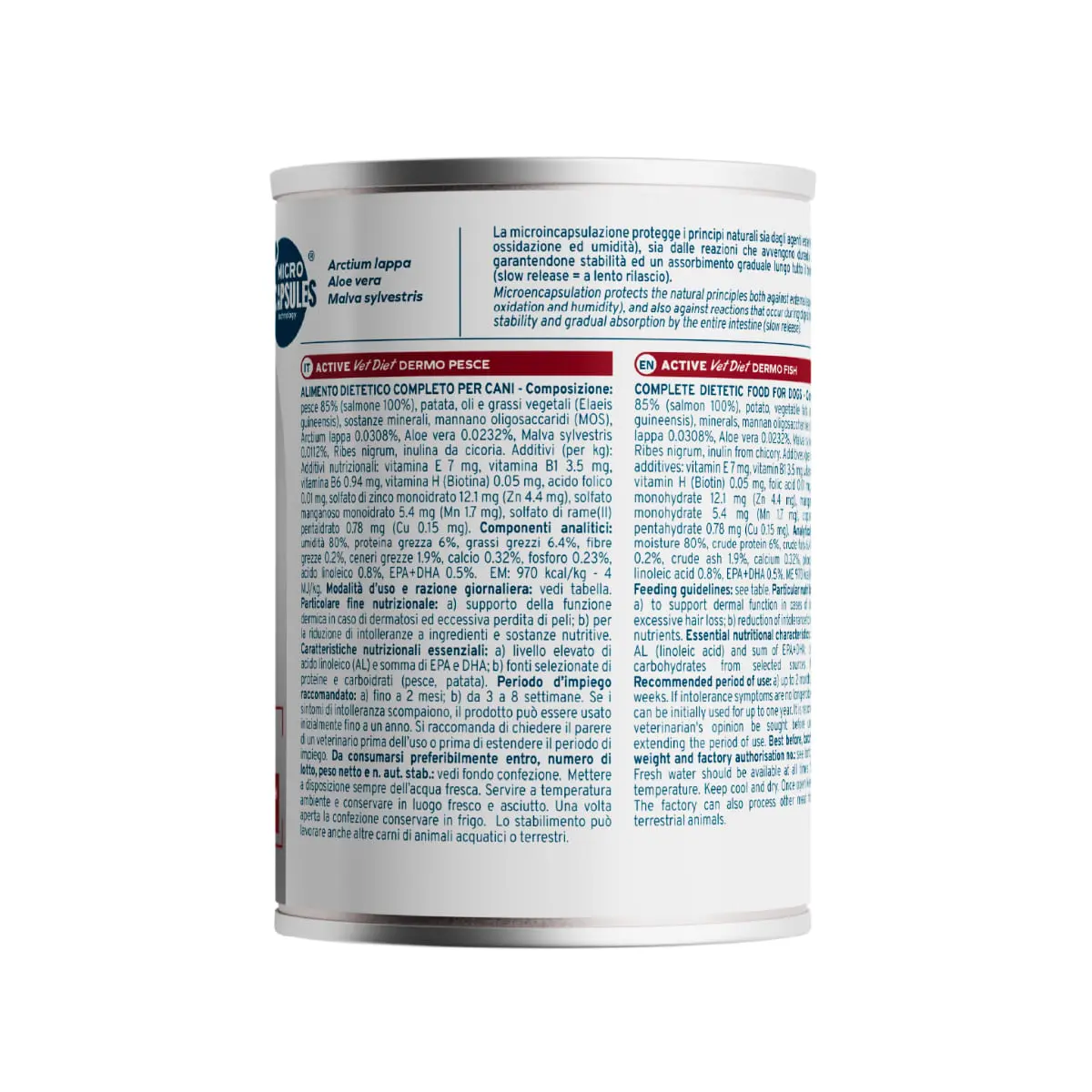 FORZA10 Active VetDiet Dermo, XS-XL, Peste, dieta veterinara, conserva hrana umeda monoproteica fara cereale caini, piele & blana, (pate), 390g - Image 3