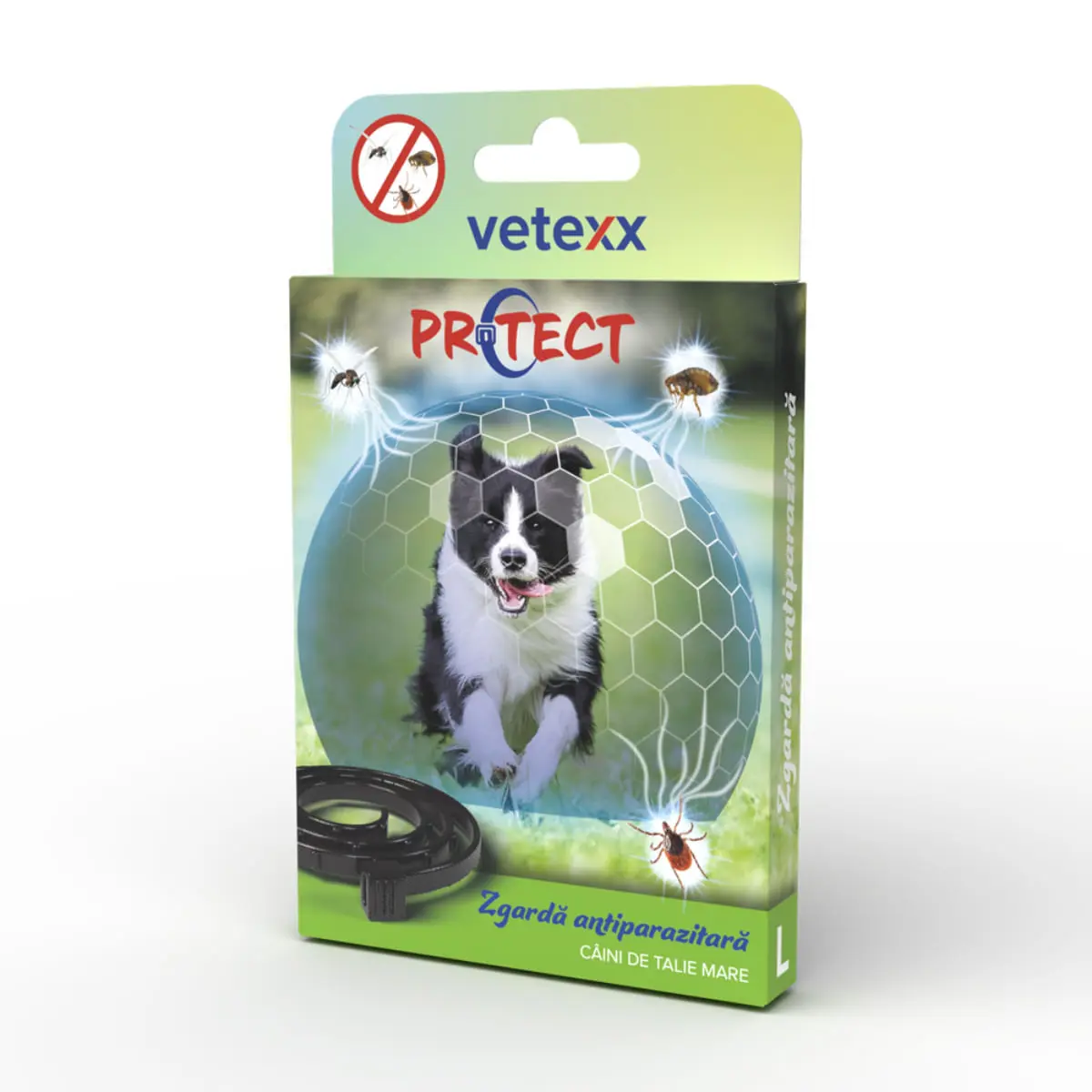 VETEXX Protect, deparazitare externa caini, zgarda VETEXX Protect, deparazitare externa caini, M-L, zgarda, 75 cm, 1buc