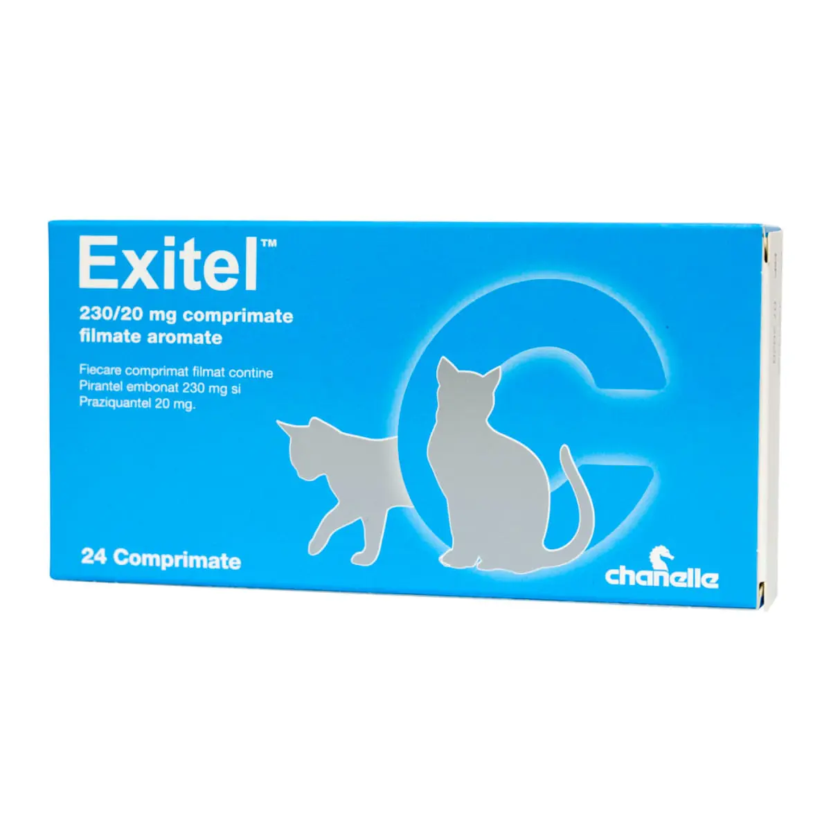 EXITEL 230/20mg, deparazitare interna pisici, comprimate, 24buc - Image 2