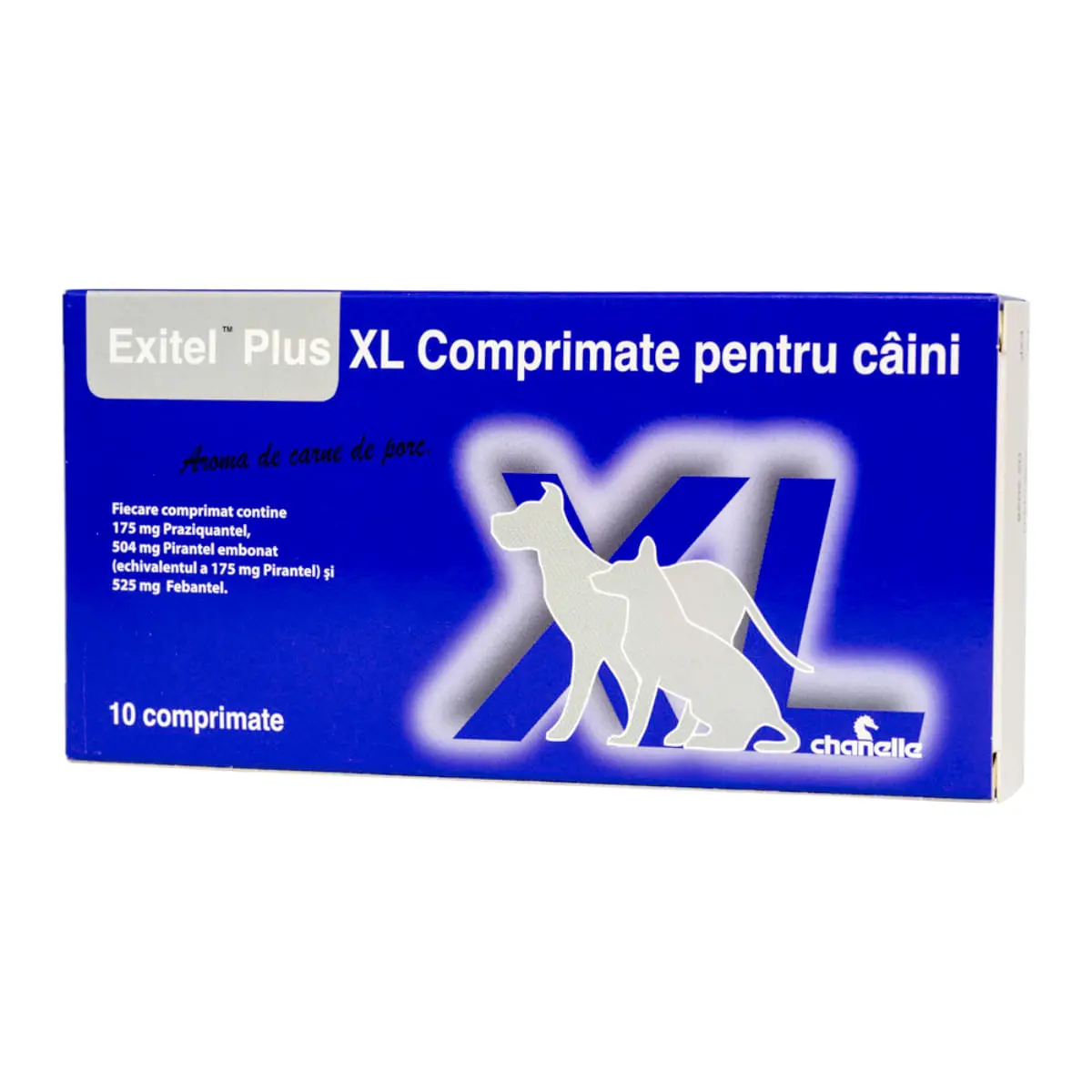EXITEL Plus XL, deparazitare interna caini, L-XL, comprimate, Porc, 10buc