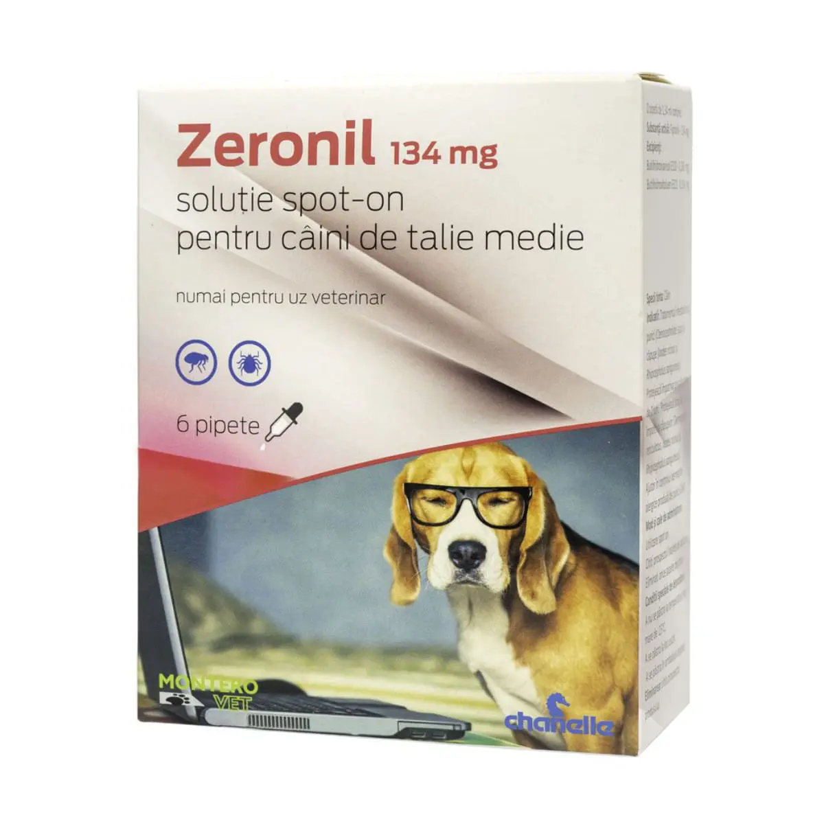 ZERONIL, deparazitare externa caini, pipete ZERONIL, deparazitare externa caini, S-M(10 - 20kg), pipete, 134mg x 6buc - Image 2