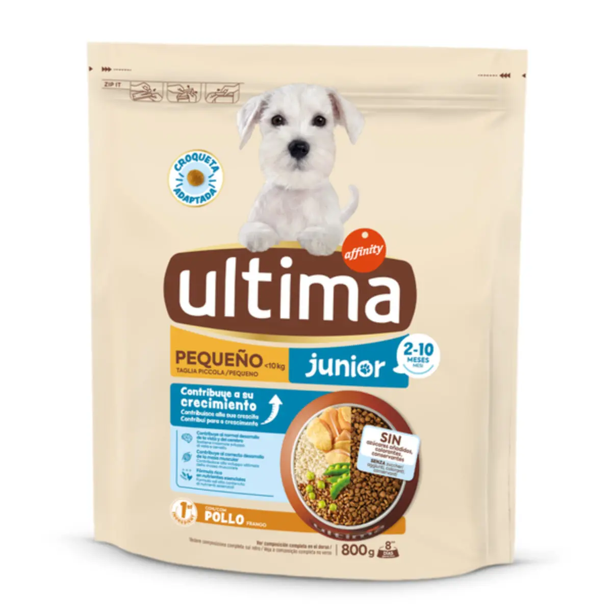ULTIMA Small Junior, XS-S, Pui, hrana uscata caini junior, 800g
