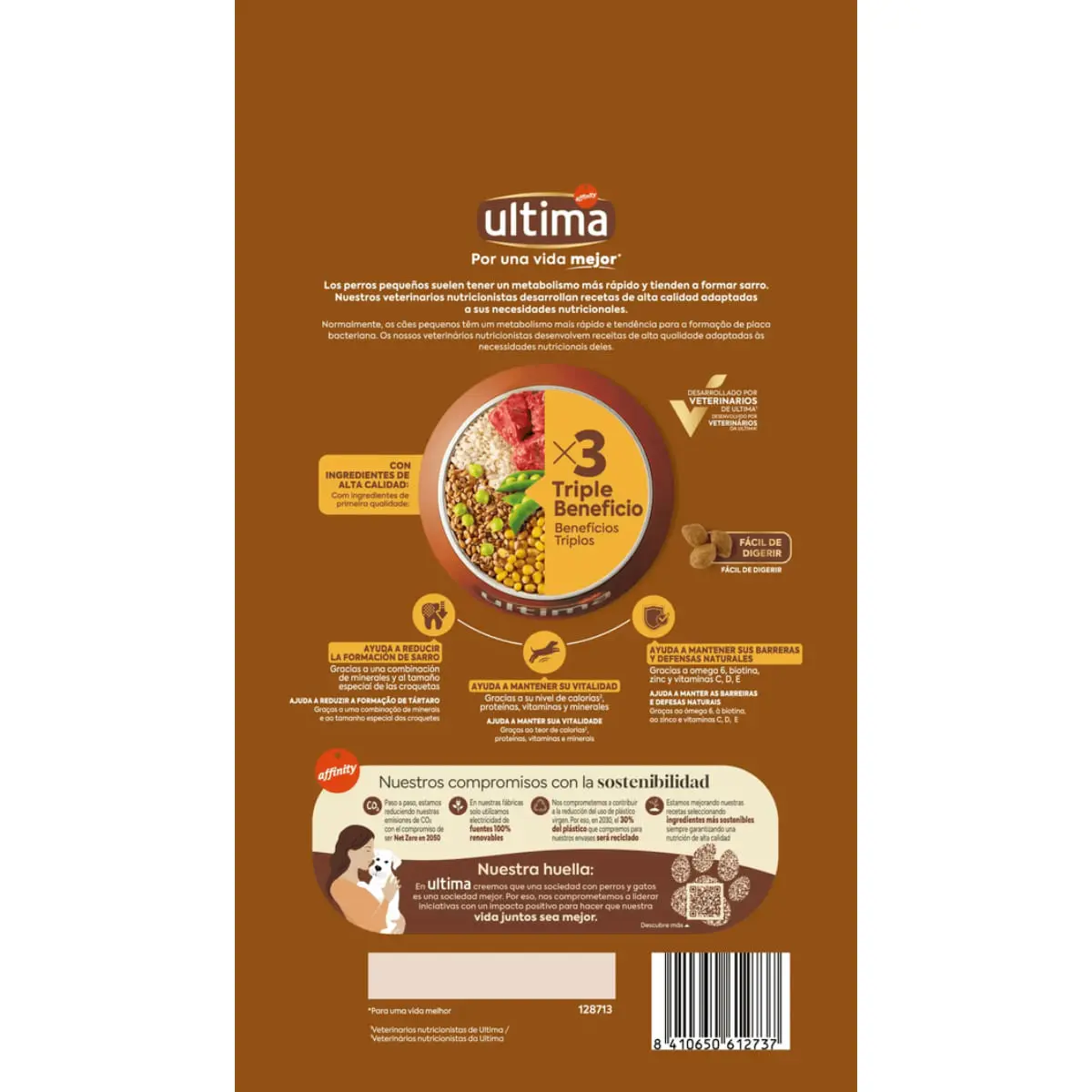 ULTIMA Small Adult, XS-S, Vita, hrana uscata caini, 1.25kg - Image 3