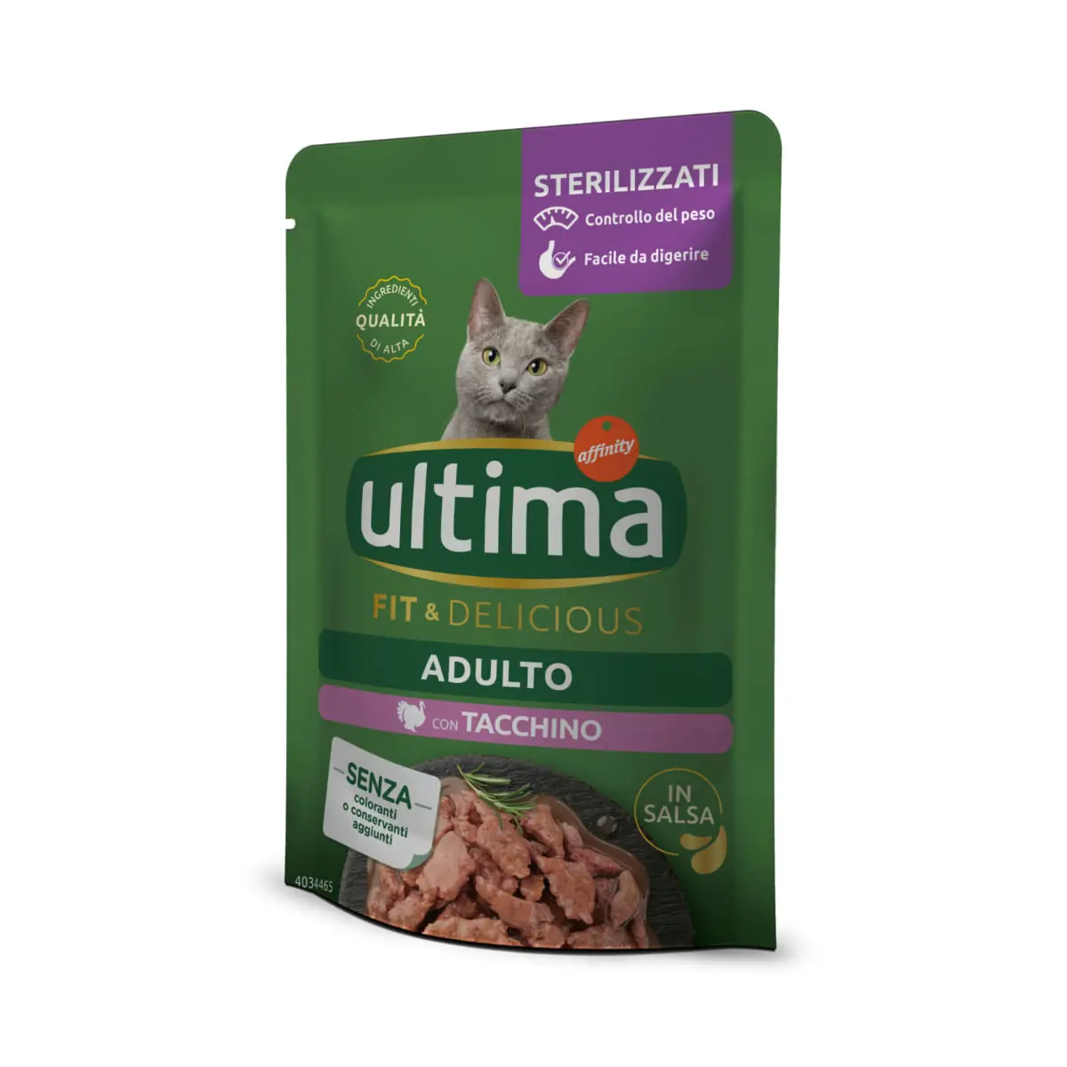 ULTIMA Fit & Delicious Sterilised, Curcan, plic hrana umeda pisici sterilizate, (in sos), 85g