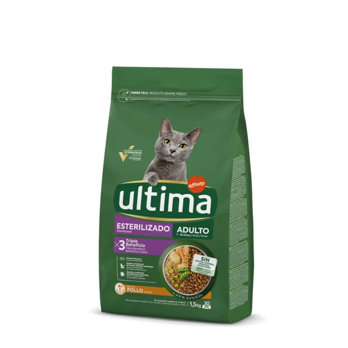 ULTIMA Sterilised, Pui, hrana uscata pisici sterilizate, 1.5kg - Image 2