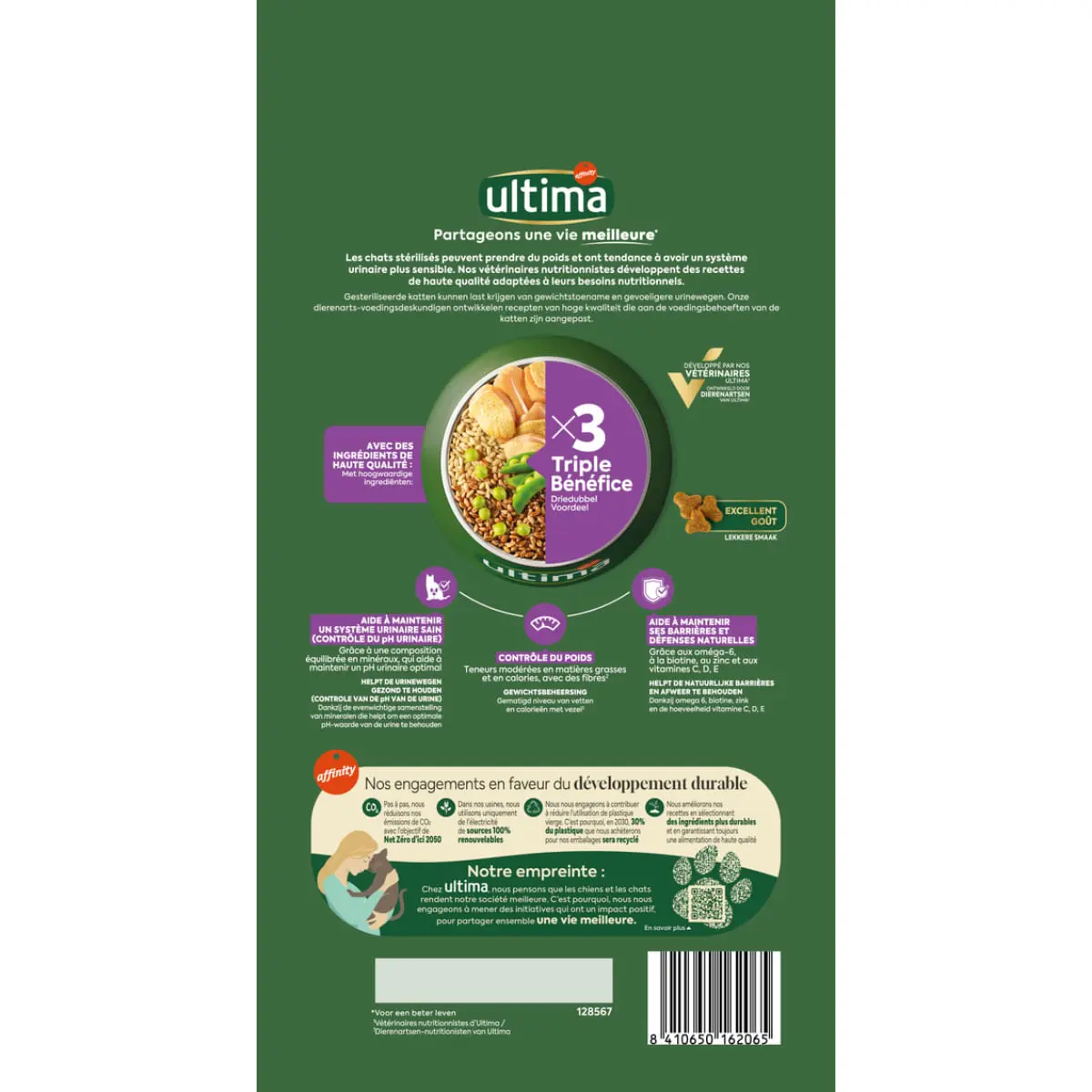 ULTIMA Sterilised, Pui, hrana uscata pisici sterilizate, 1.5kg - Image 3