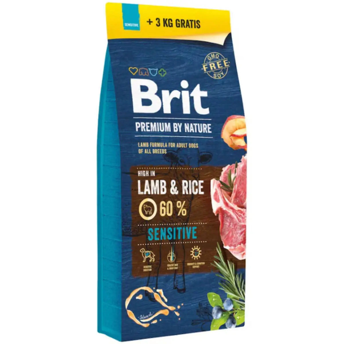 BRIT Premium By Nature Sensitive, Miel, hrana uscata caini, sensibilitati digestive, 15kg + 3kg GRATUIT - Image 2