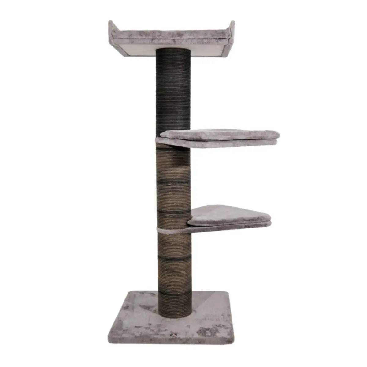 SHAW Paris, ansamblu de joaca pisici, 3 etaje, MDF si plus, elemente de zgariat, gri, 90x90x159cm