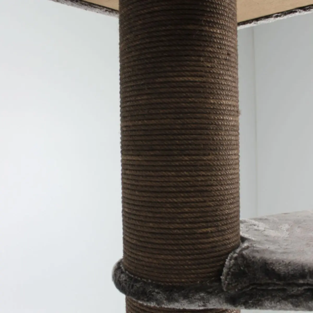 SHAW Paris, ansamblu de joaca pisici, 3 etaje, MDF si plus, elemente de zgariat, gri, 90x90x159cm - Image 6