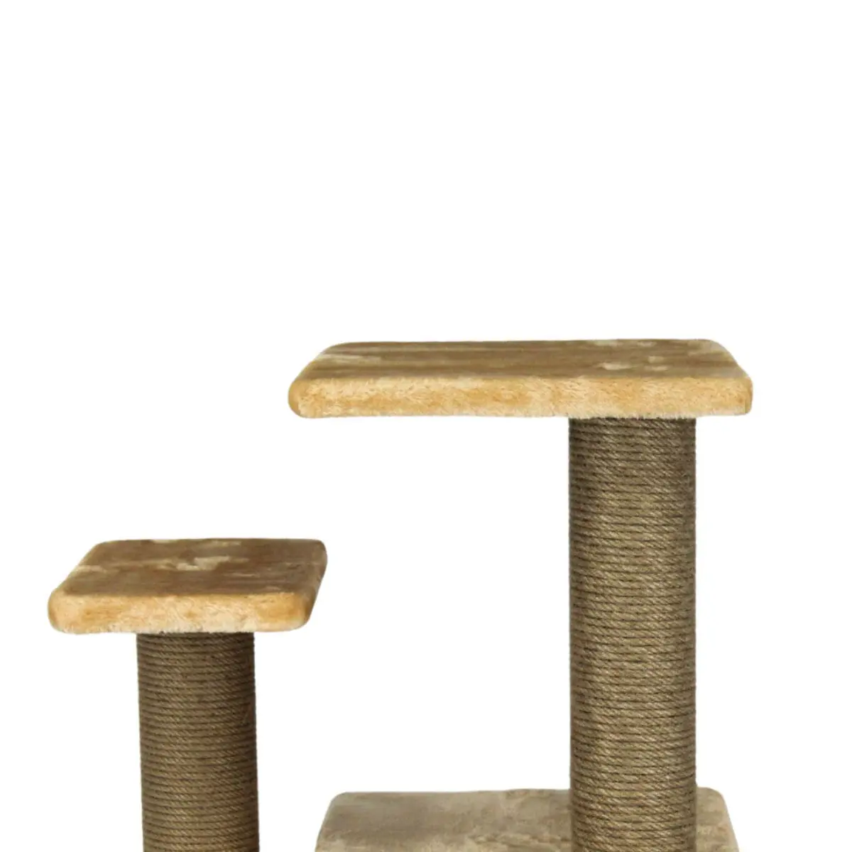 SHAW Zurih, ansamblu de joaca pisici, 7 etaje, 1 casuta, MDF si plus, elemente de zgariat, bej, 55x80x150cm - Image 7