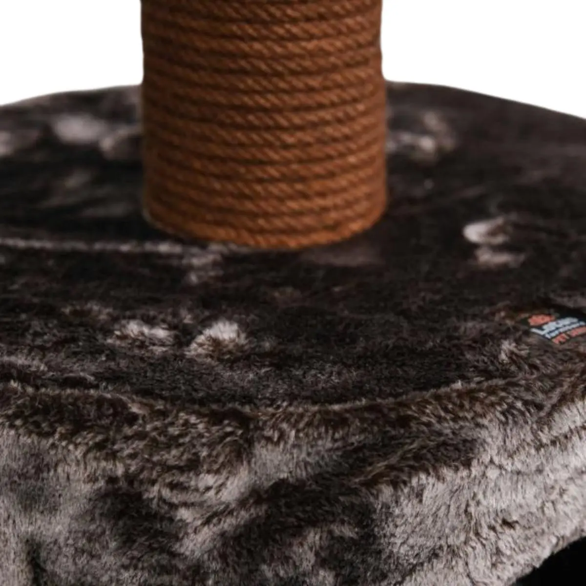 SHAW Warsaw, ansamblu de joaca pisici, 3 etaje, 1 casuta, MDF si plus, elemente de zgariat, maro, 65x80x130cm - Image 8