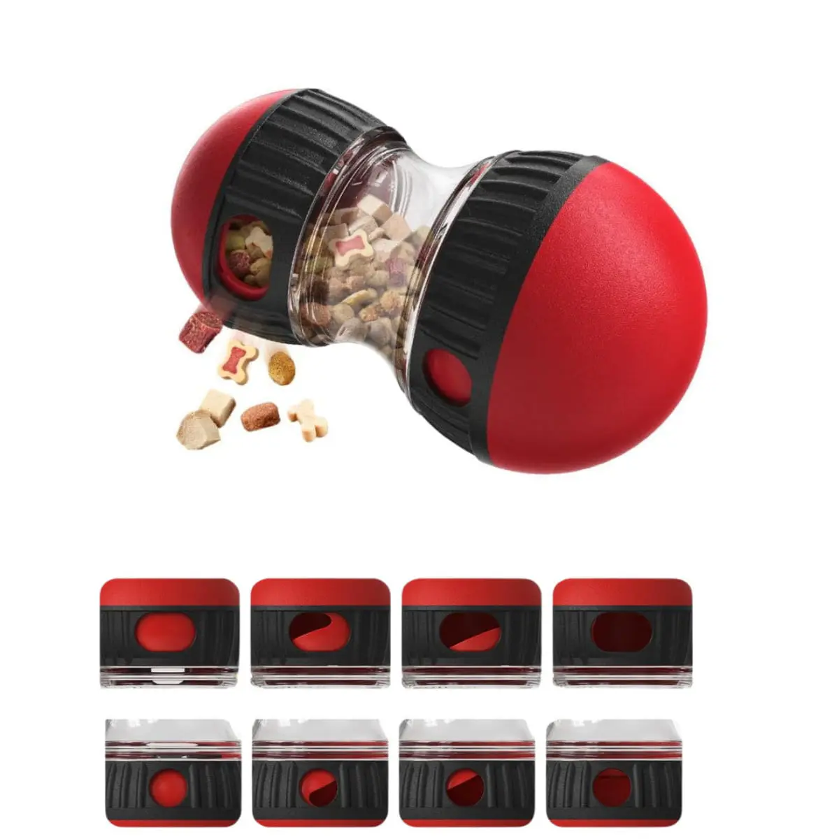 SHAW Dispenser & Puzzle, jucarie interactiva caini, eliberare recompense, plastic SHAW Dispenser & Puzzle, jucarie interactiva caini XS-L, eliberare recompense, plastic, rosu, 1buc - Image 3