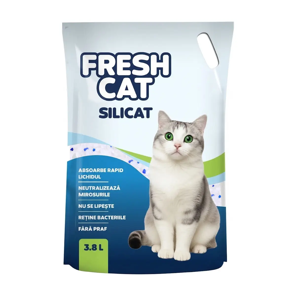 FRESH CAT, asternut igienic pisici, granule, silicat, neutralizare mirosuri, 3.8l