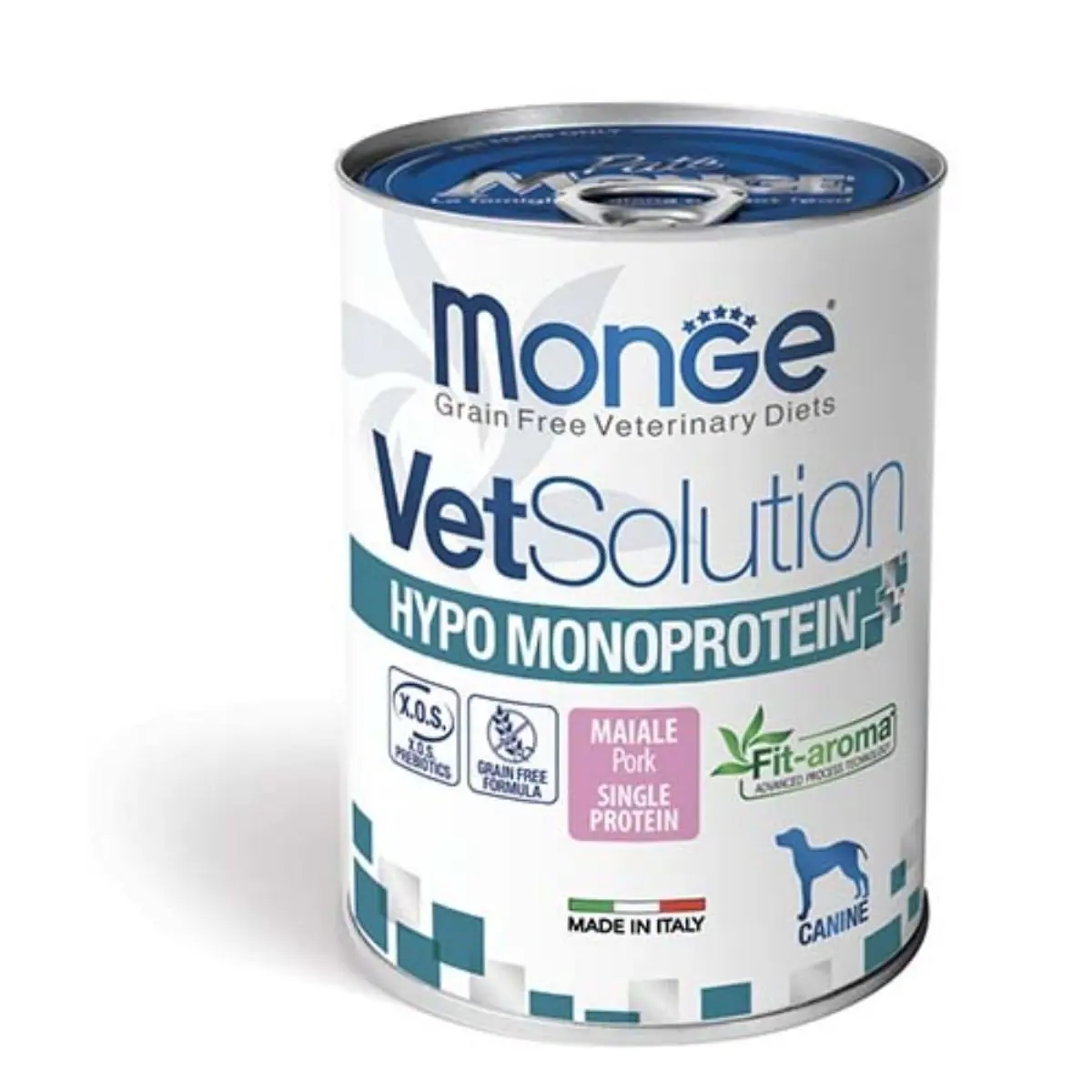 MONGE VETSOLUTION Hypo Monoprotein, XS-XL, Porc, dieta veterinara, conserva hrana umeda monoproteica fara cereale caini, alergii, (pate), 400g - Image 2