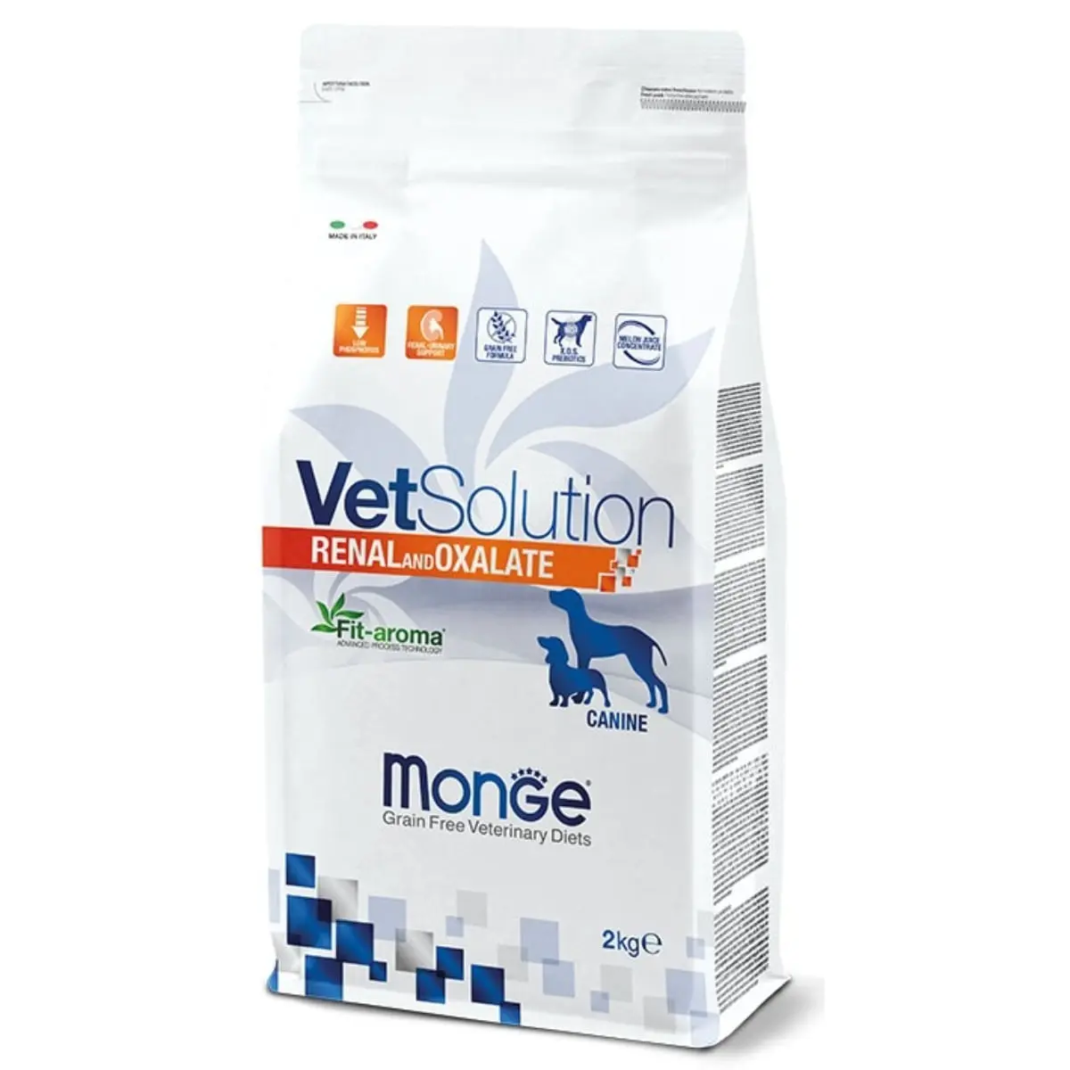 MONGE VETSOLUTION Renal & Oxalate, XS-XL, Pui, dieta veterinara, hrana uscata fara cereale caini, sistem renal, 2kg - Image 2